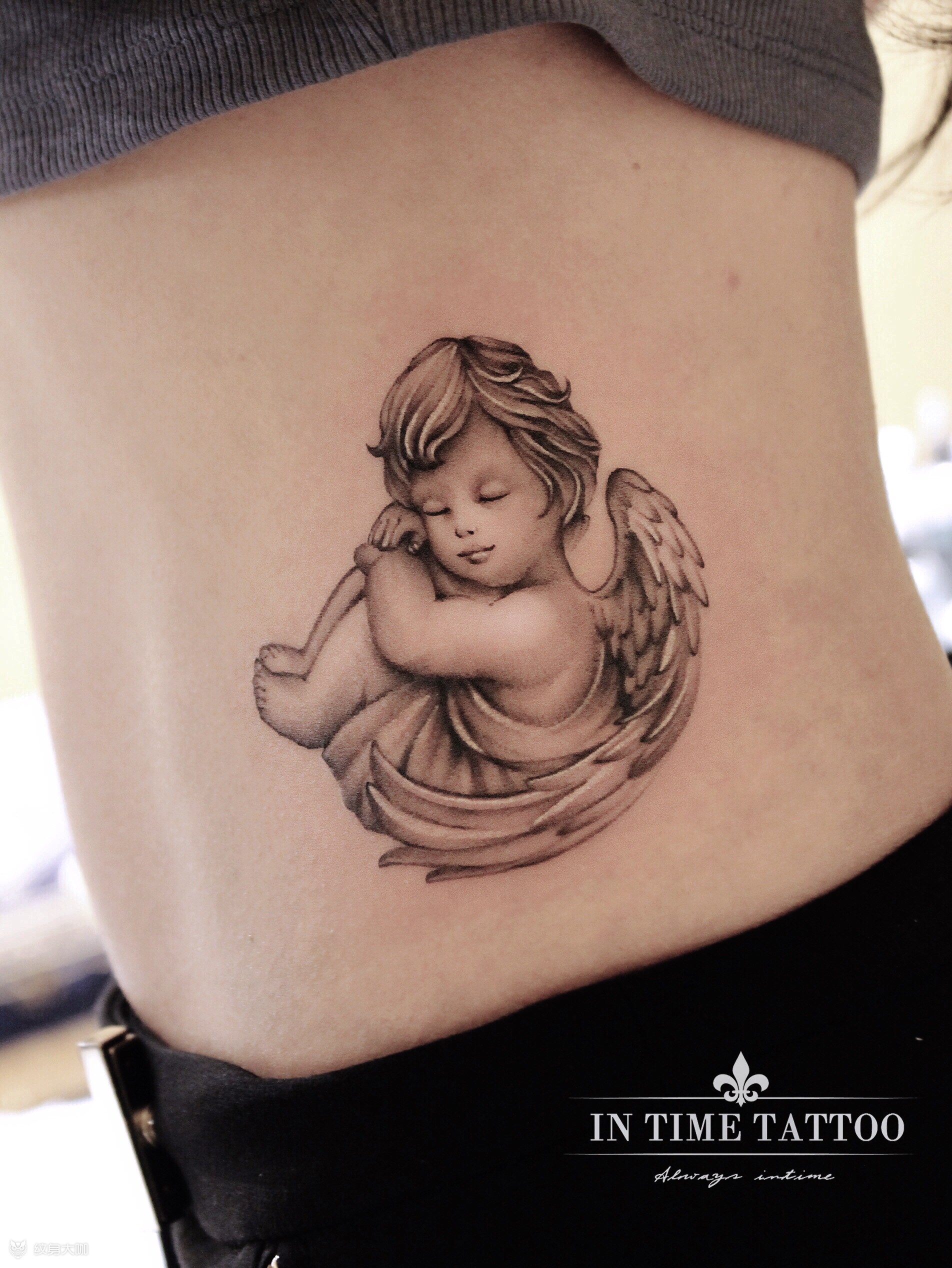 小天使_纹身图案手稿图片_travis时的纹身作品集