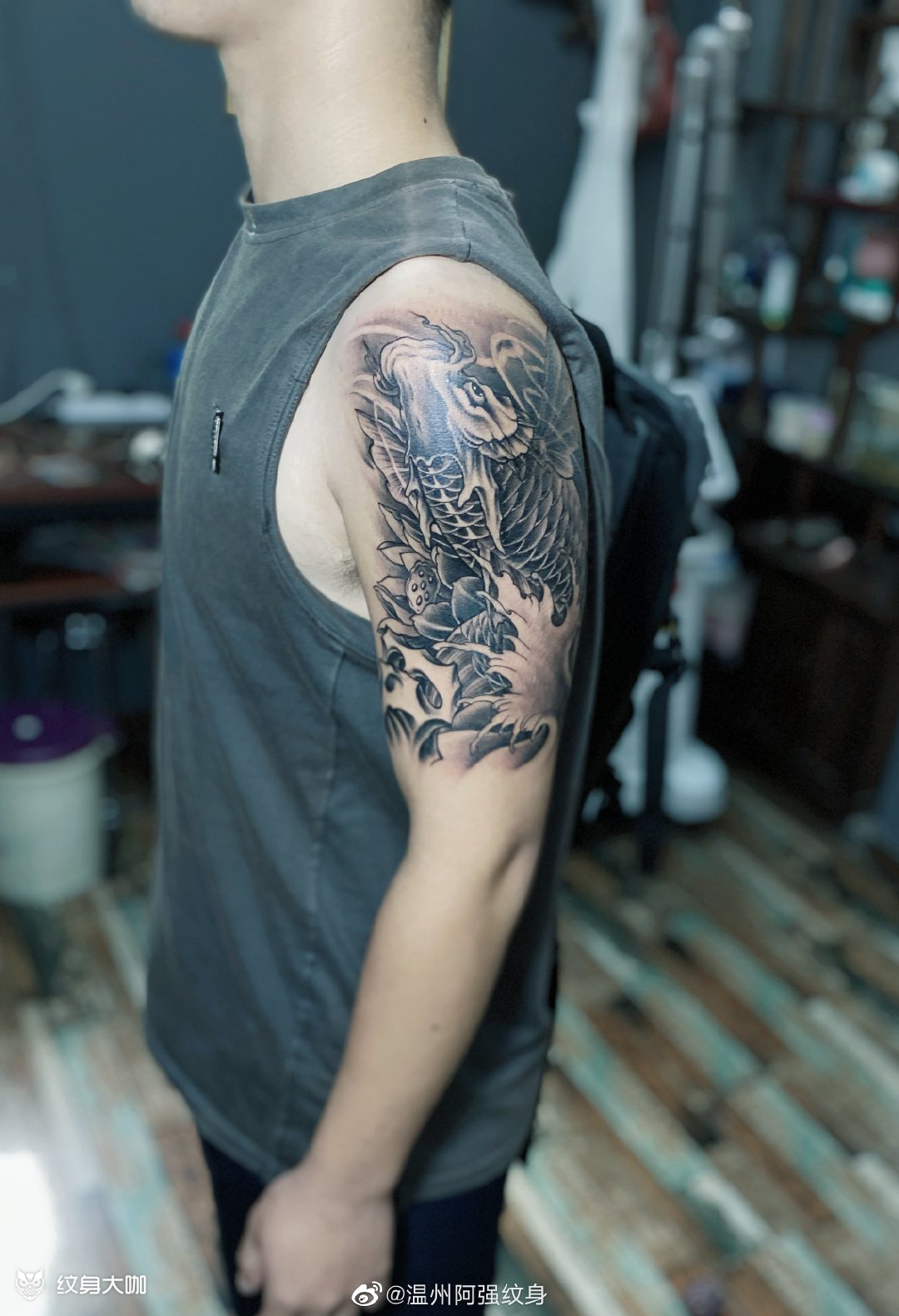 鳌鱼:中国古代传说中的一种神兽_纹身吧社区 - 纹身大咖