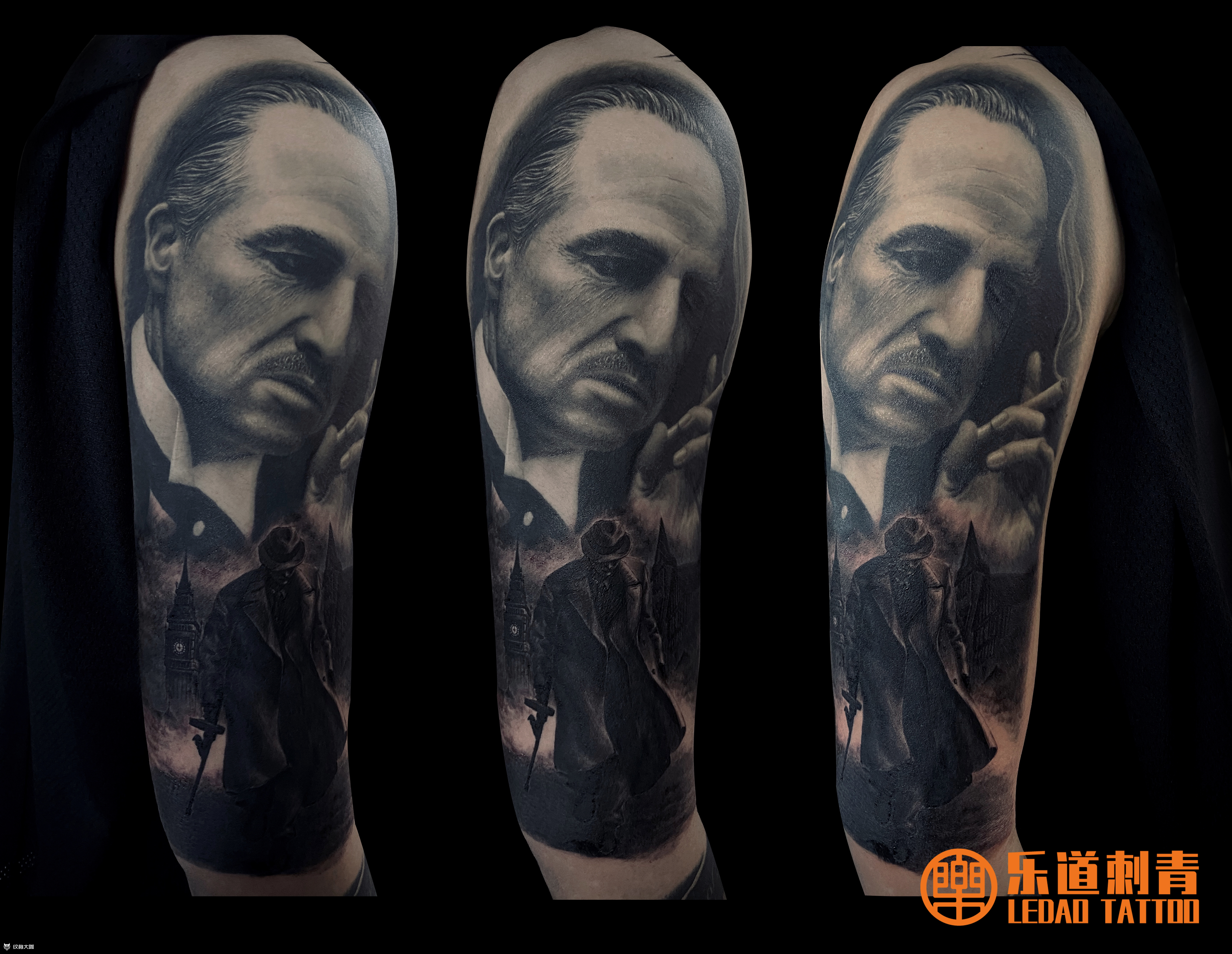 教父_纹身图案手稿图片_孙明乐的纹身作品集