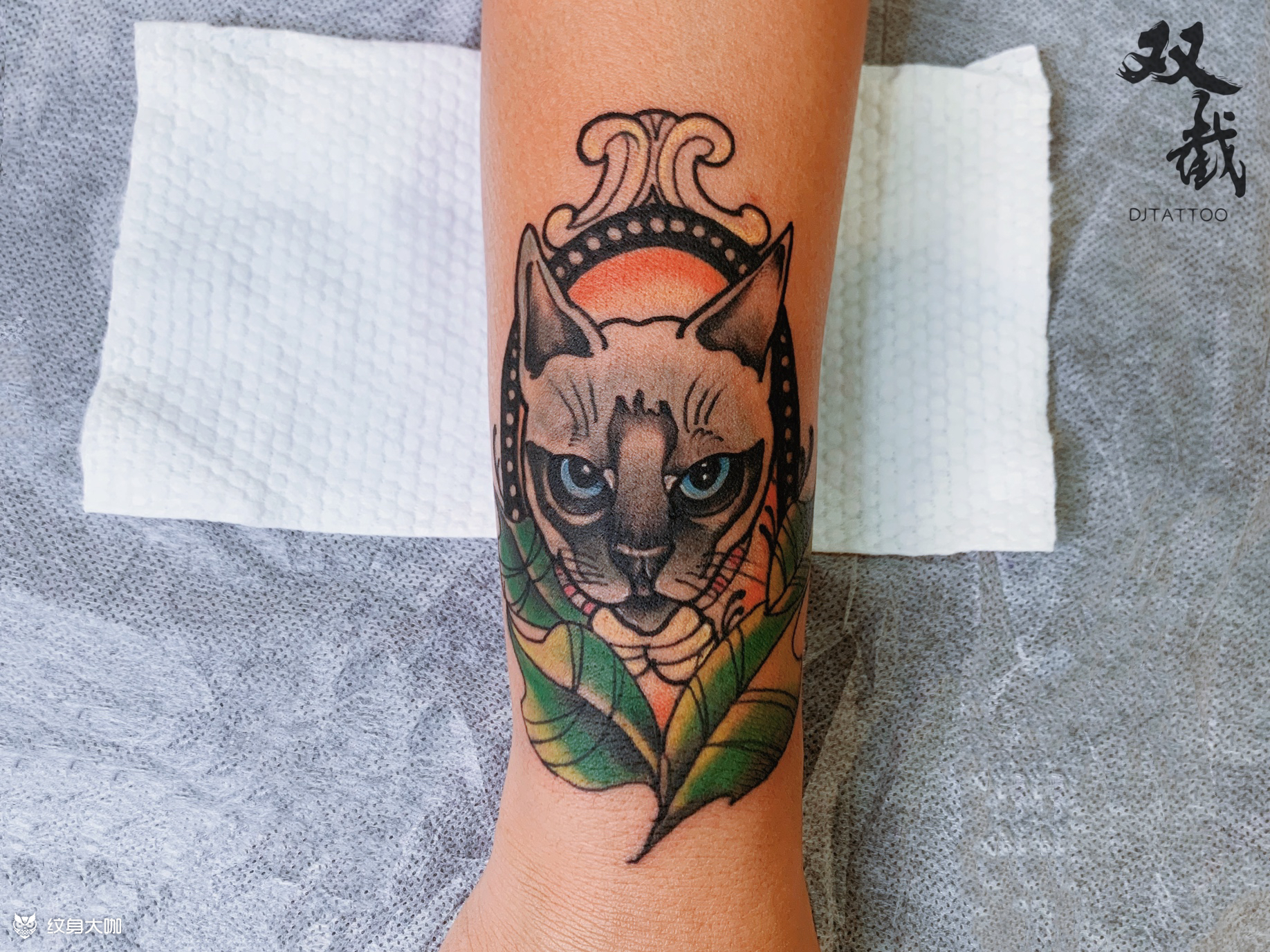 猫_纹身图案手稿图片_童虎91的纹身作品集