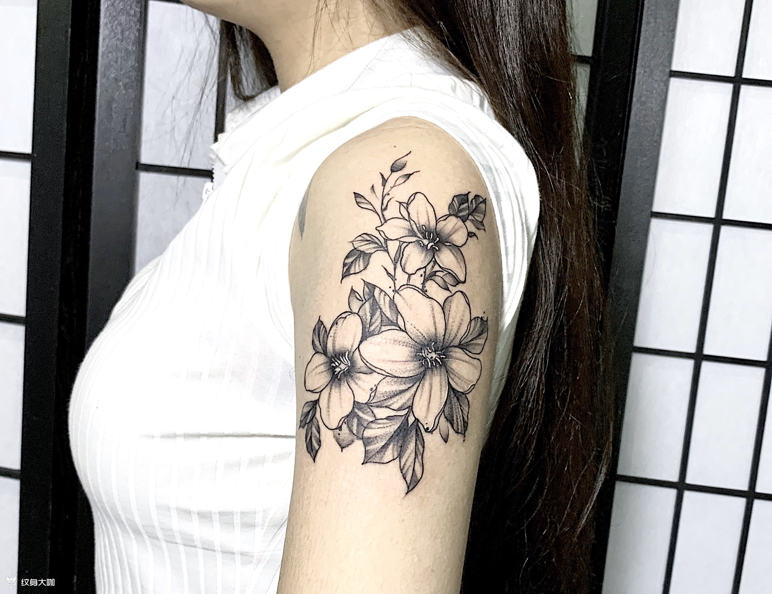 素花纹身_纹身图案手稿图片_百里-豆子的纹身作品集