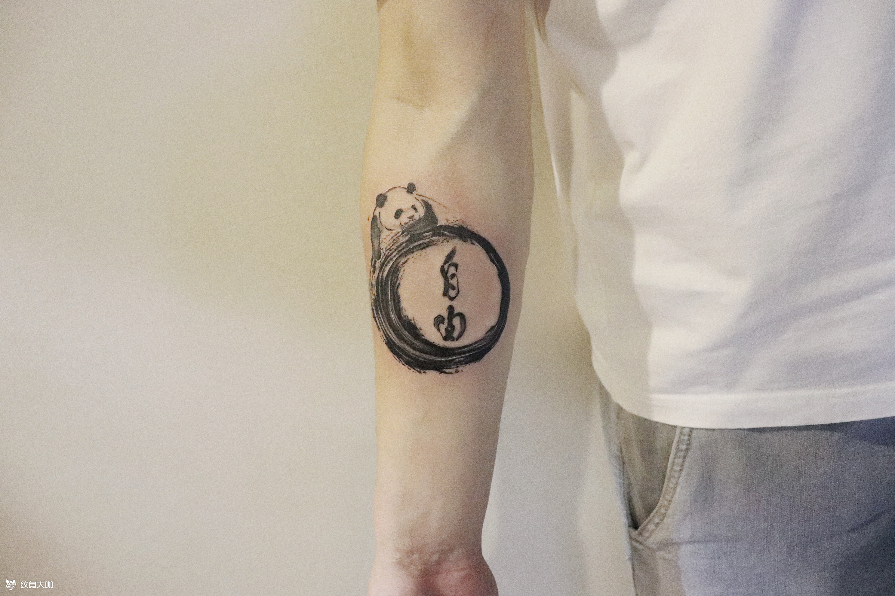 水墨熊猫_纹身图案手稿图片_周红平的纹身作品集