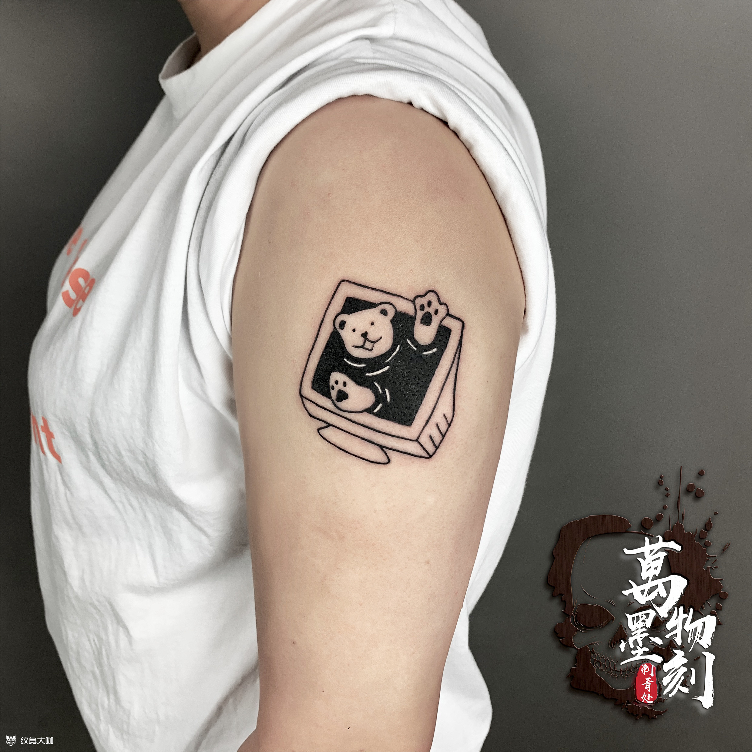 小熊_纹身图案手稿图片_陈凡的纹身作品集