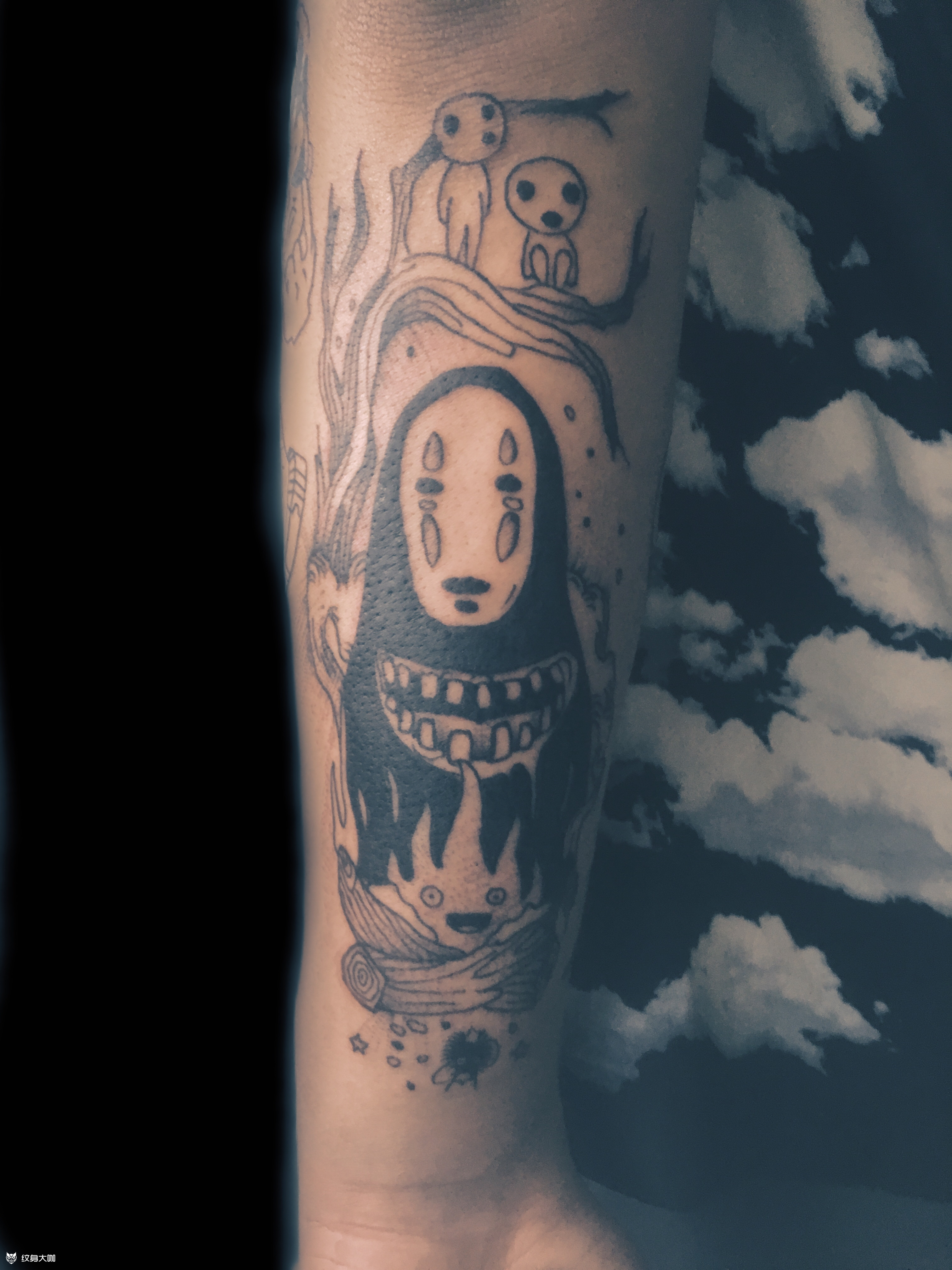 无脸男_纹身图案手稿图片_付茂勋的纹身作品集