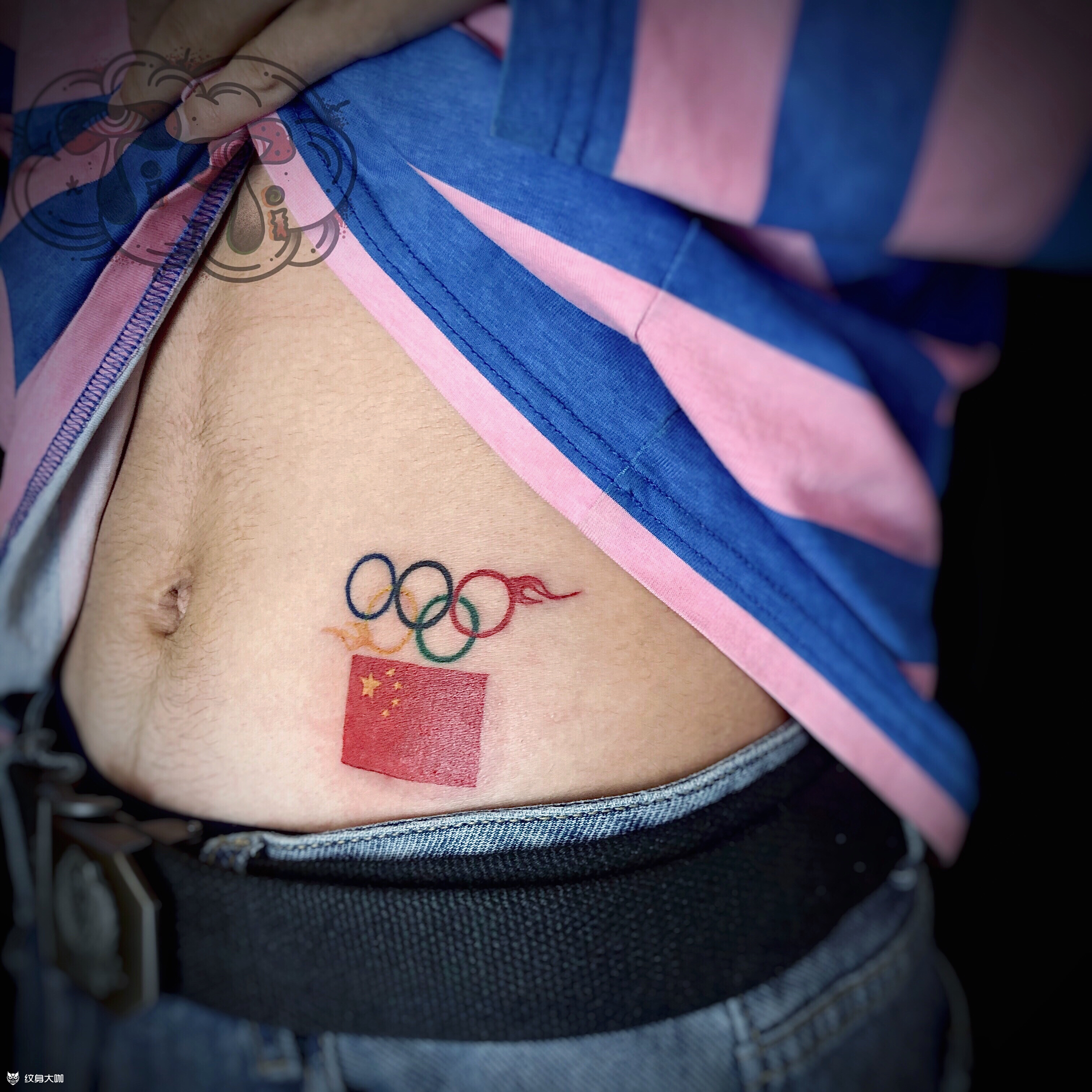 五环国旗_纹身图案手稿图片_玥彤学姐mmm的纹身作品集