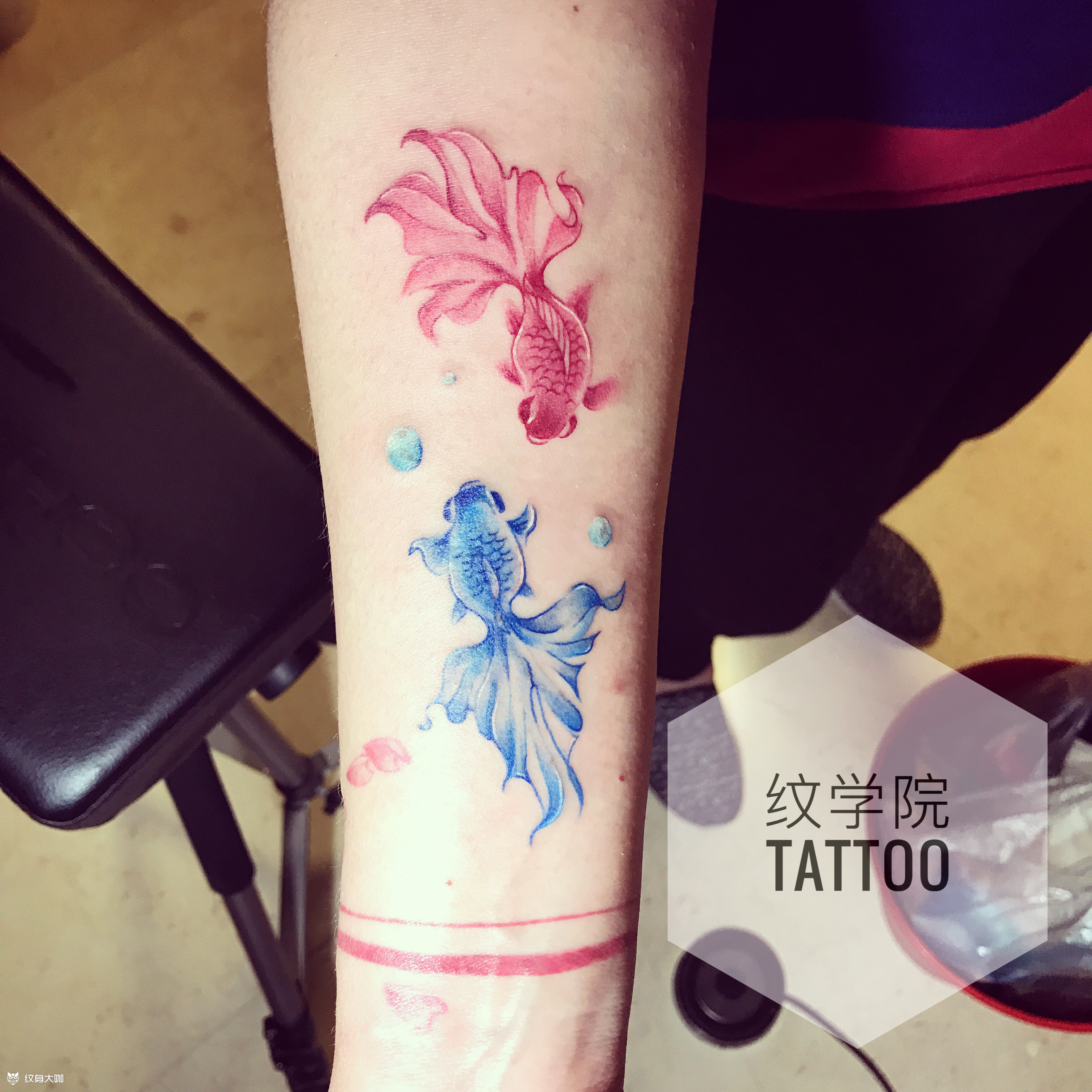 双鱼_纹身图案手稿图片_猴头菇的纹身作品集