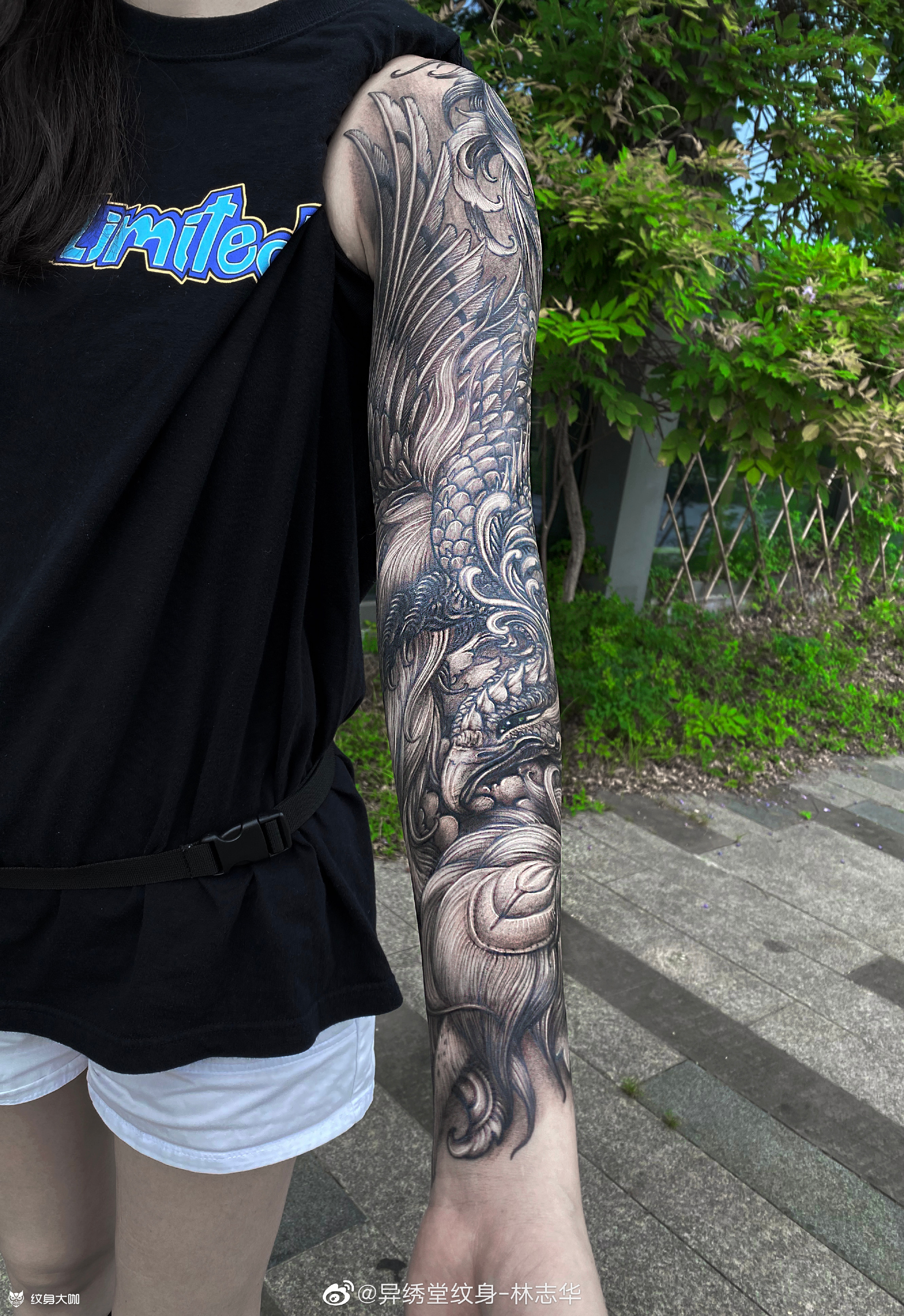 凤凰花臂 凤凰_纹身吧社区 - 纹身大咖