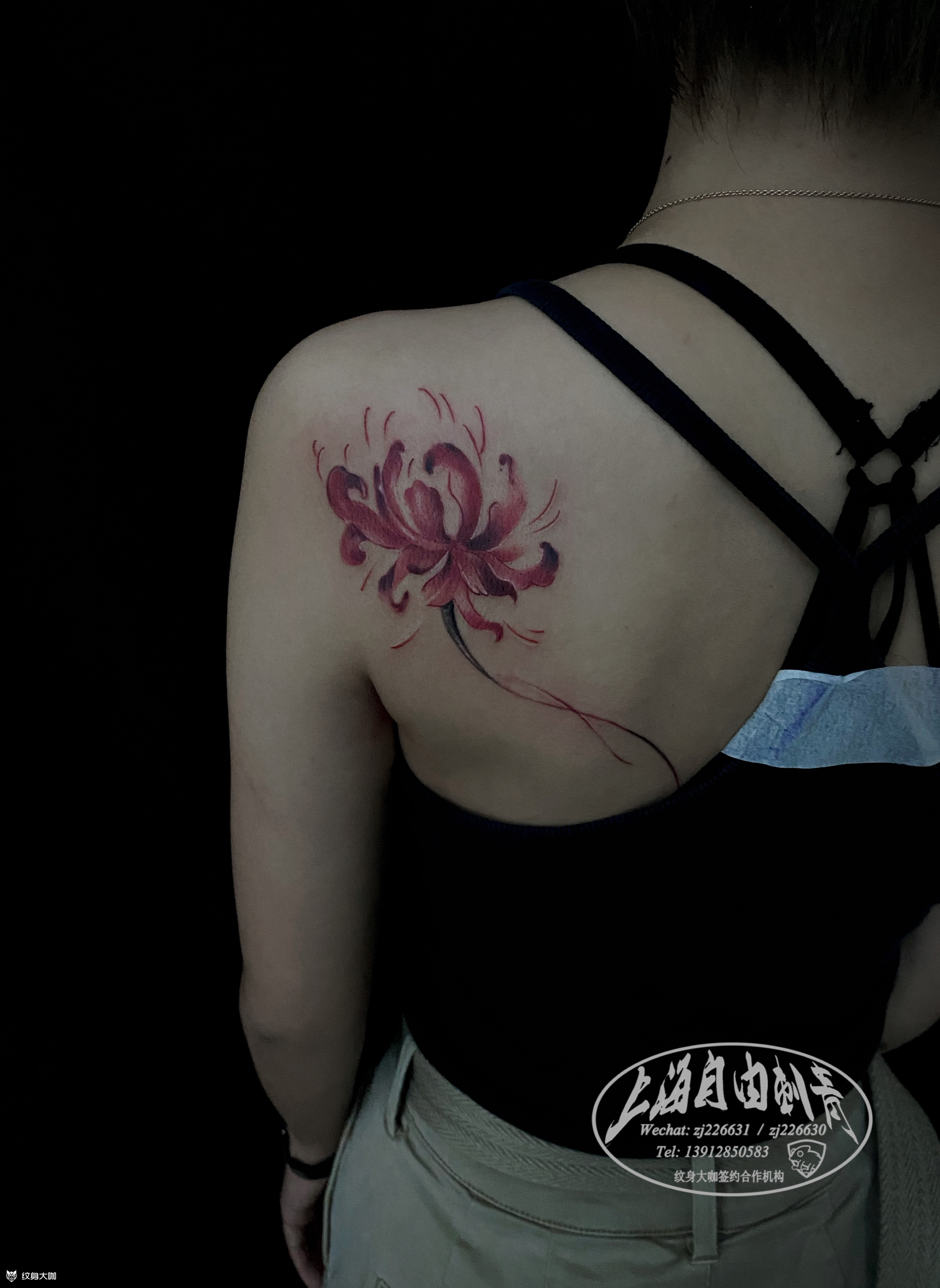 彼岸花_纹身图案手稿图片_自由的纹身作品集