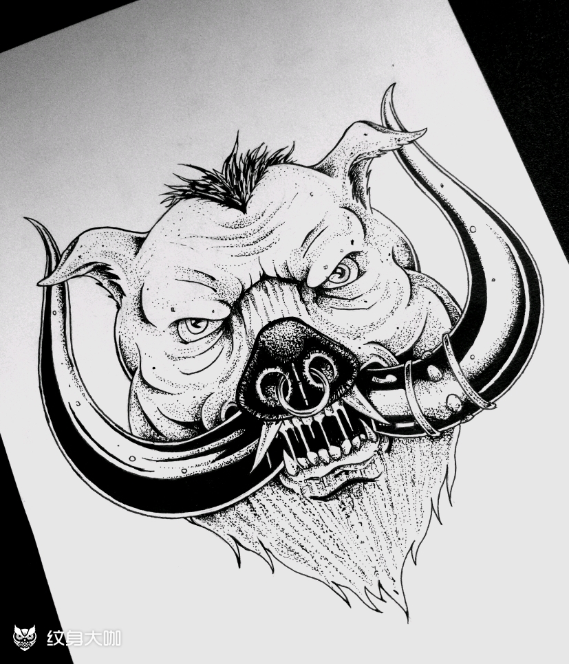 临摹手稿野猪先生