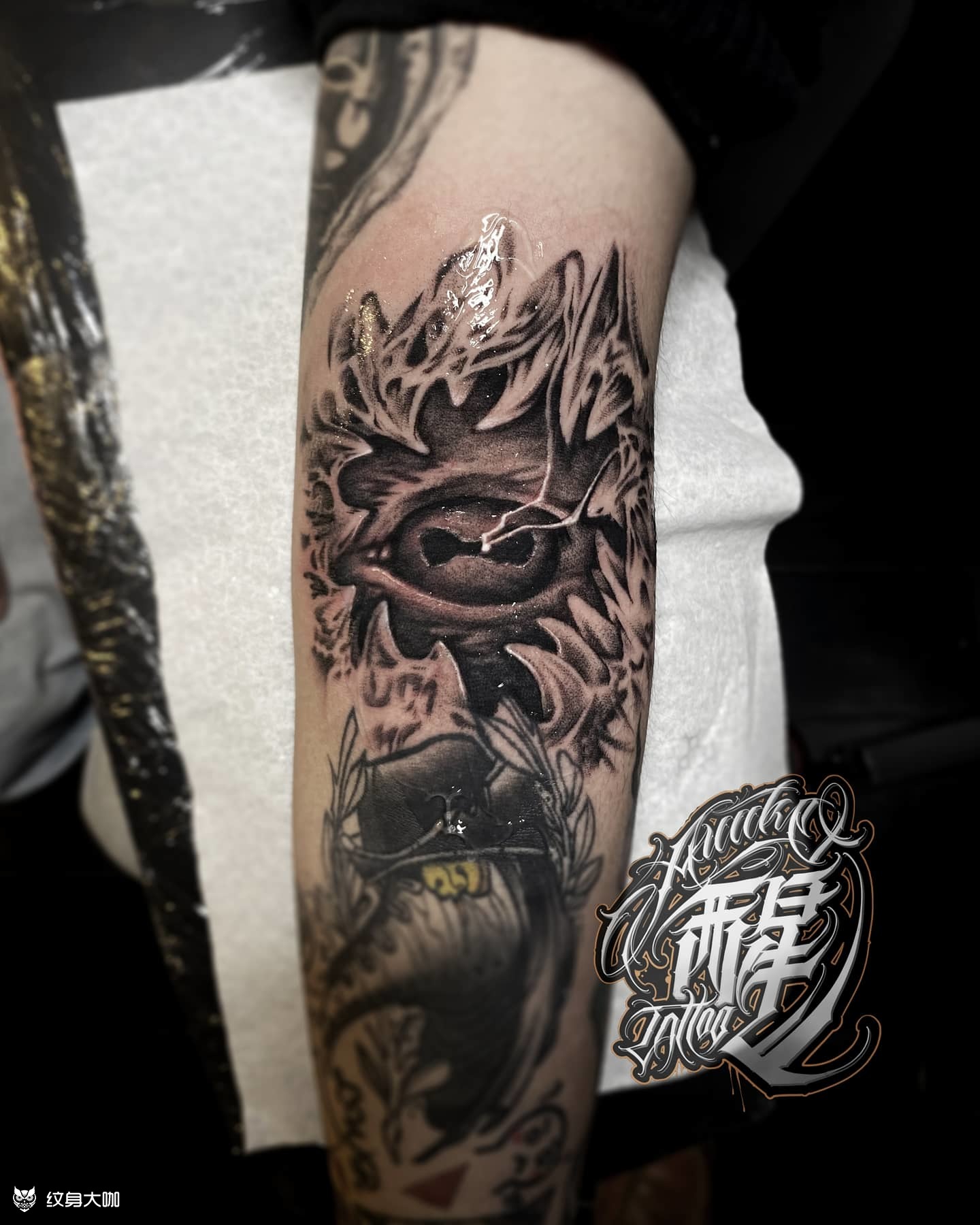 恶魔之眼_纹身图案手稿图片_刘天扬的纹身作品集