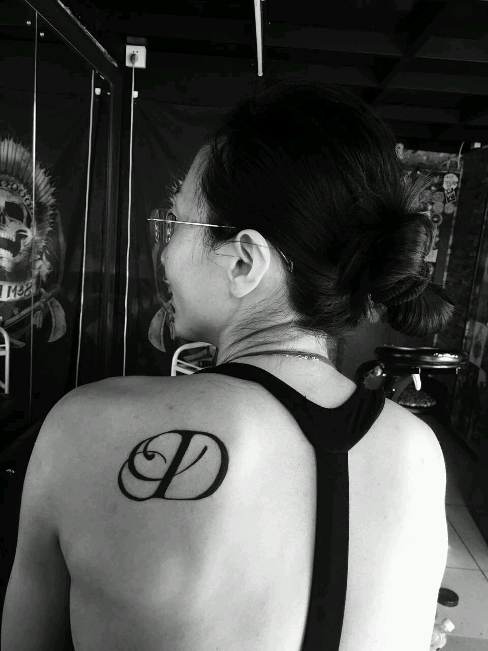 花体字母d_纹身图案手稿图片_怪咖的纹身作品集