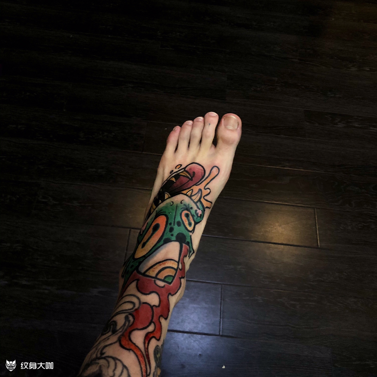 脚背蛙蛙_纹身图案手稿图片_大津的纹身作品集