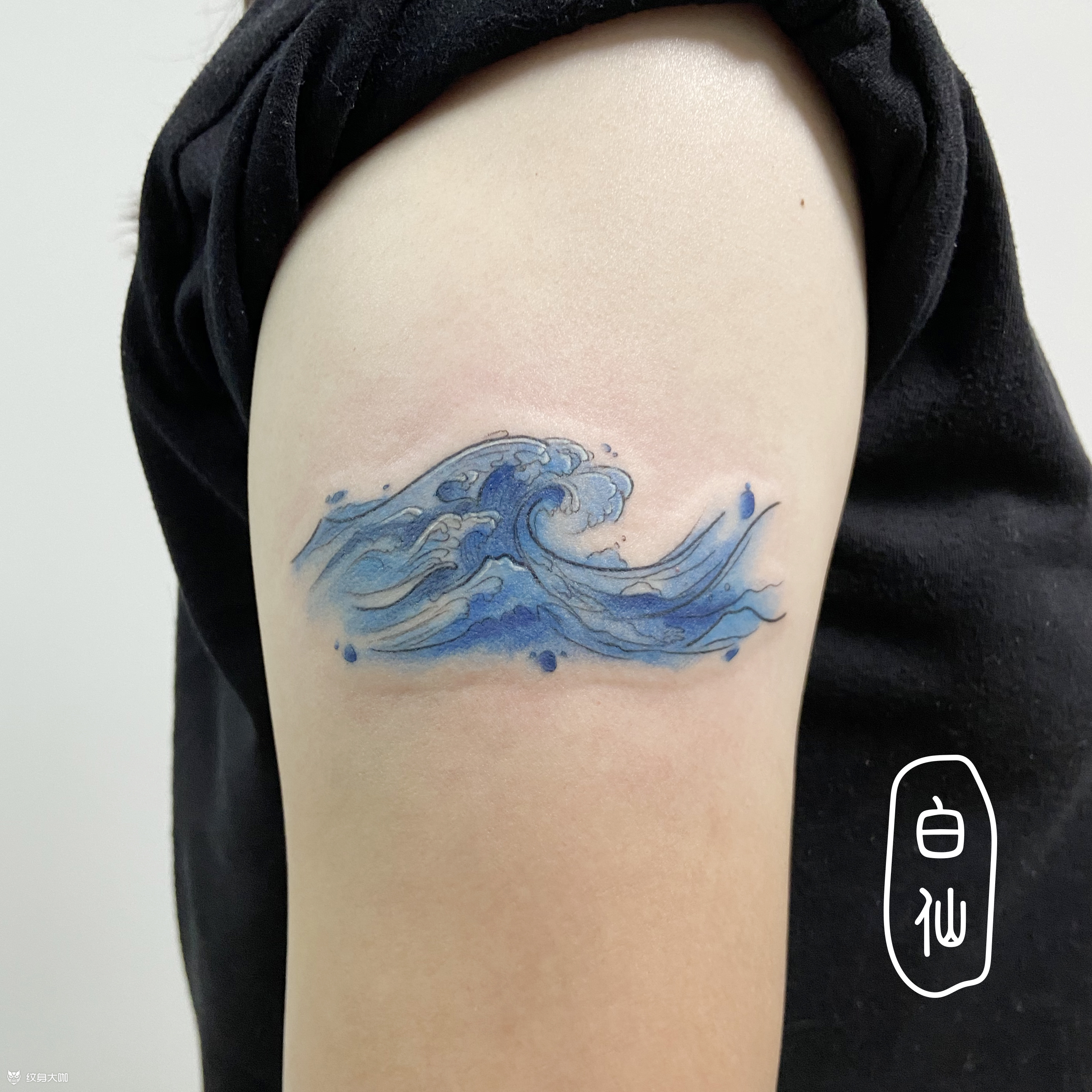 海浪_纹身图案手稿图片_kid的纹身作品集