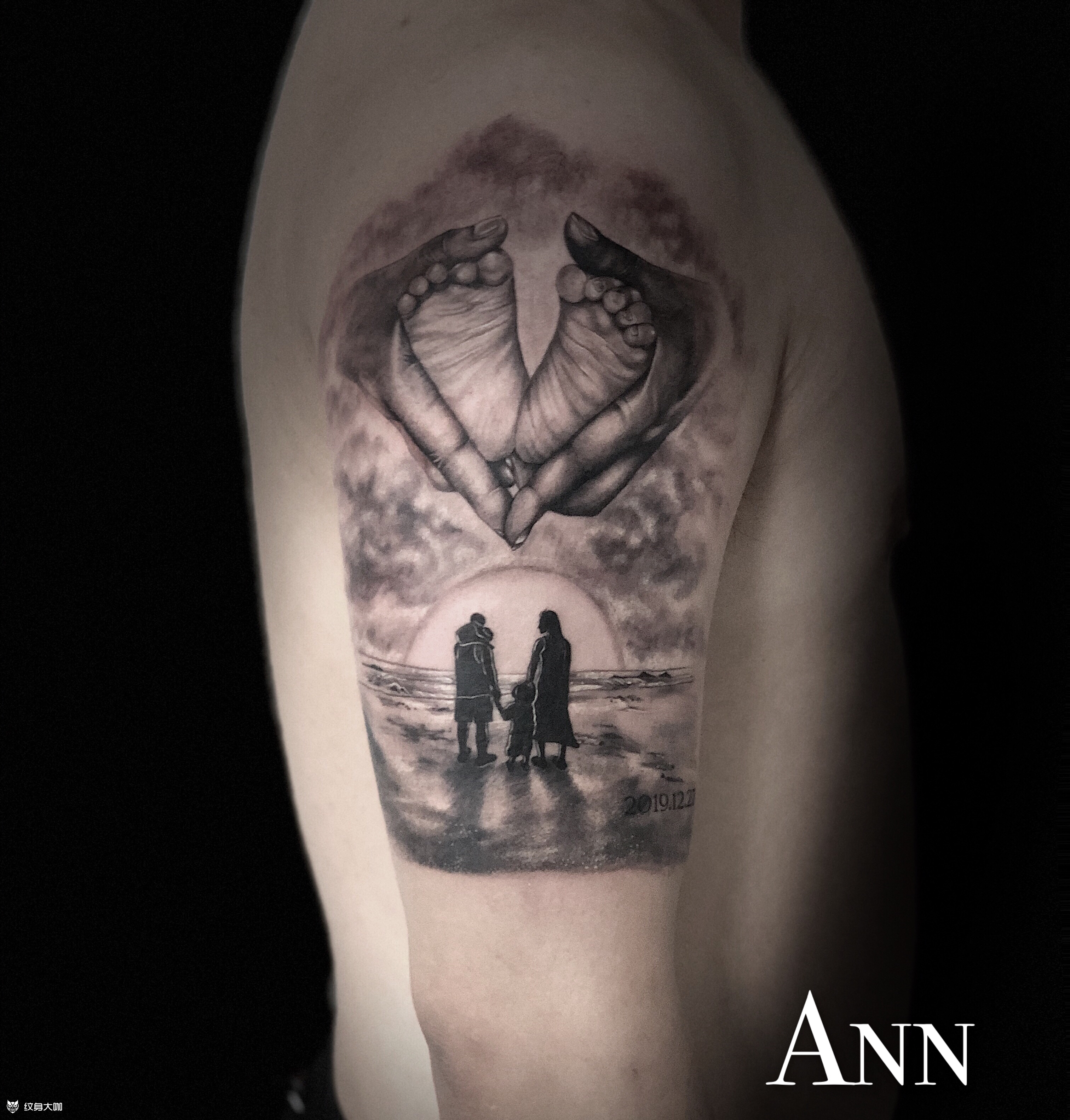 家庭_纹身图案手稿图片_安然的纹身作品集