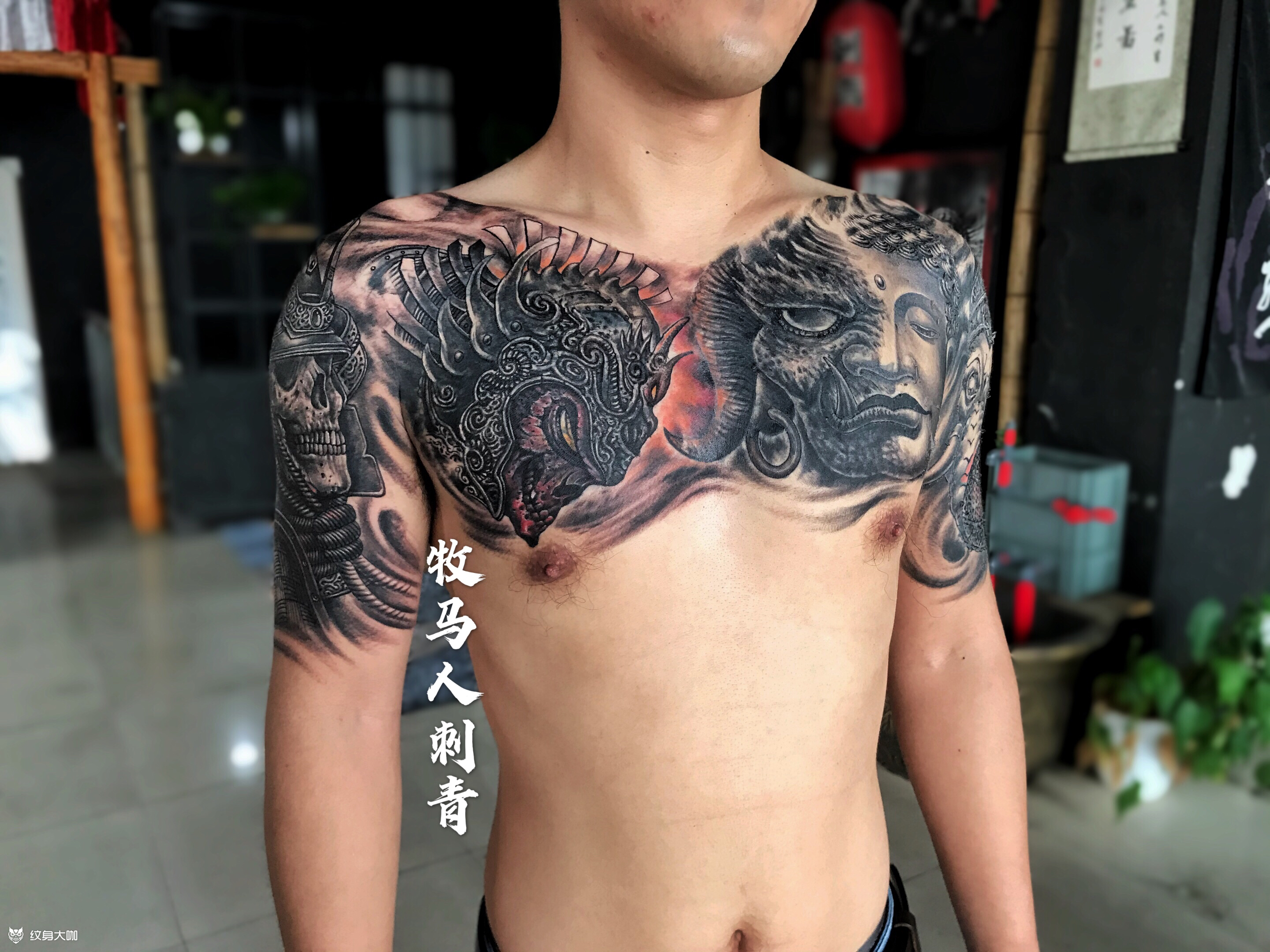 岳阳新刺客～岳恒门下 是绍兴逼格最高最大 驻店纹身师最多 学徒最多