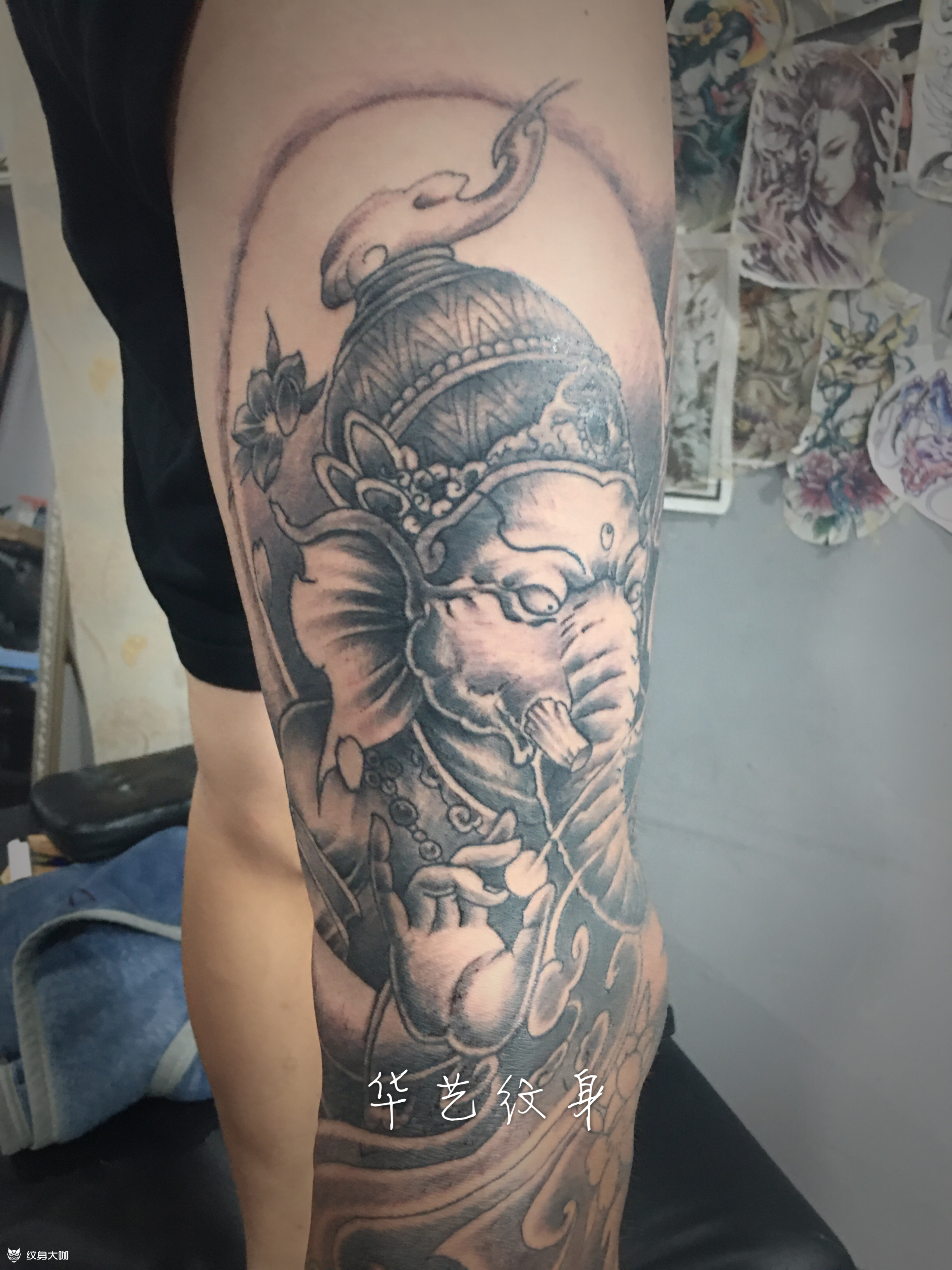 大腿象神_纹身吧社区 - 纹身大咖
