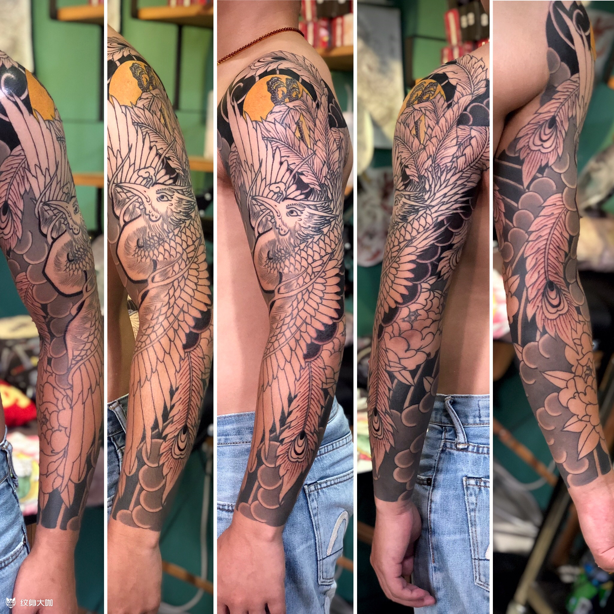 不死鸟_纹身图案手稿图片_云鹤-南流的纹身作品集