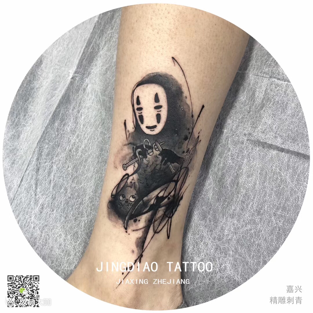 无脸男 _纹身图案手稿图片_谛吾的纹身作品集