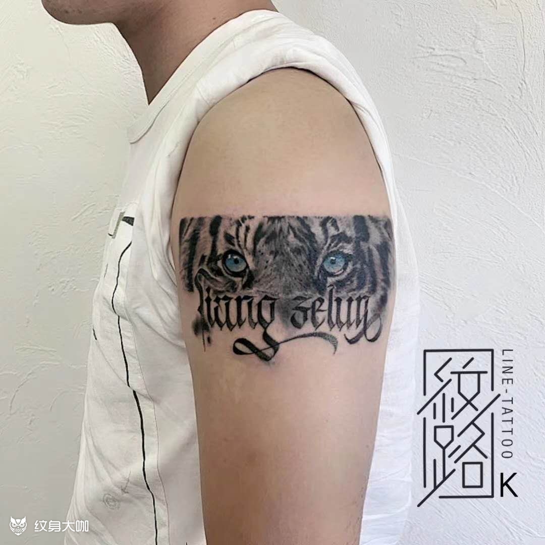 老虎臂环_纹身图案手稿图片_赵淇的纹身作品集