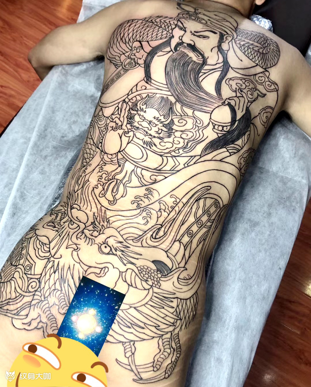 "武财神" 定线进度 背景细节_纹身吧社区 - 纹身大咖