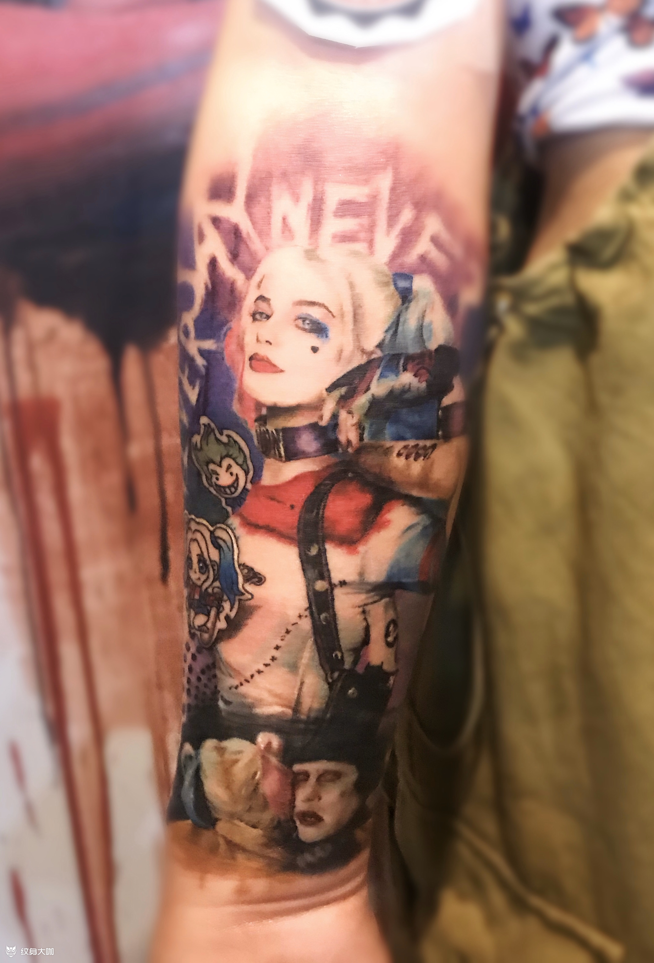 哈利奎恩_纹身图案手稿图片_张益铭的纹身作品集