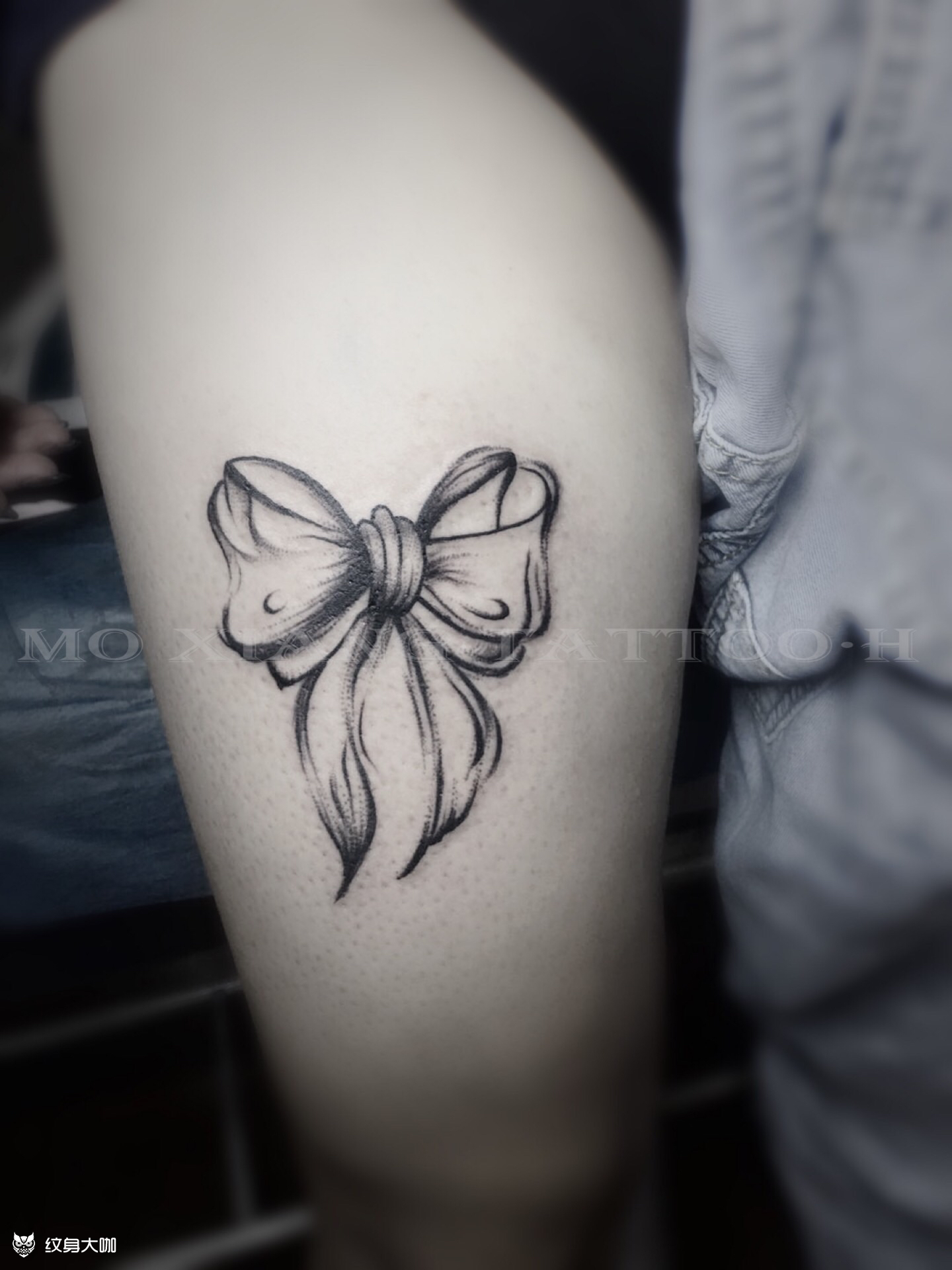 蝴蝶结_纹身图案手稿图片_么慧的纹身作品集