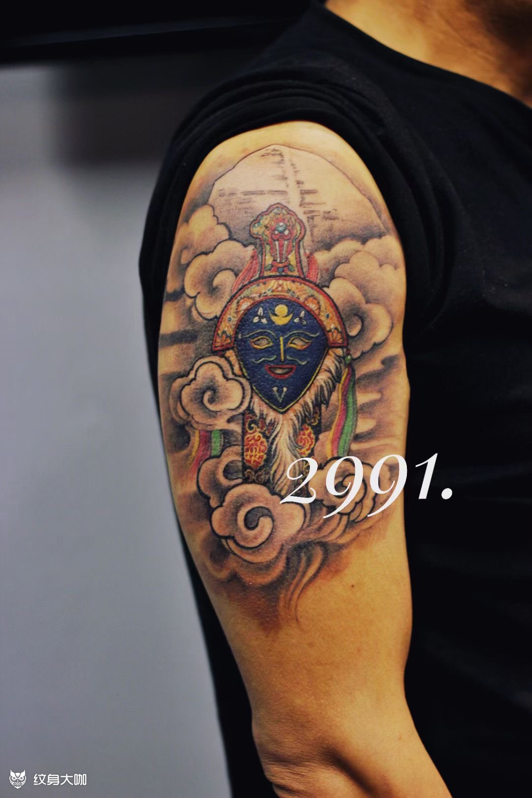 藏戏面具_纹身图案手稿图片_孙若愚的纹身作品集