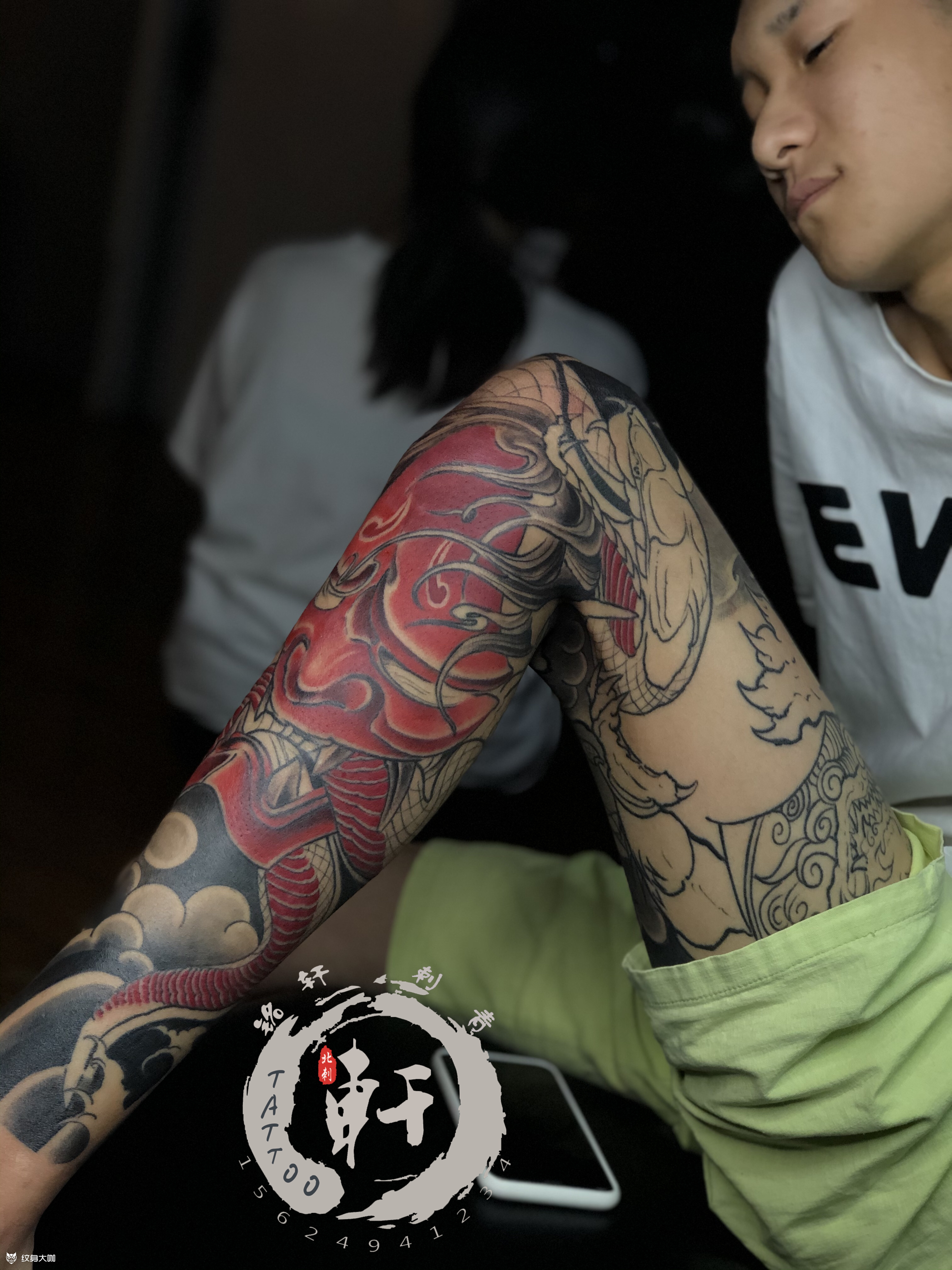 日式般若花腿_纹身吧社区 - 纹身大咖