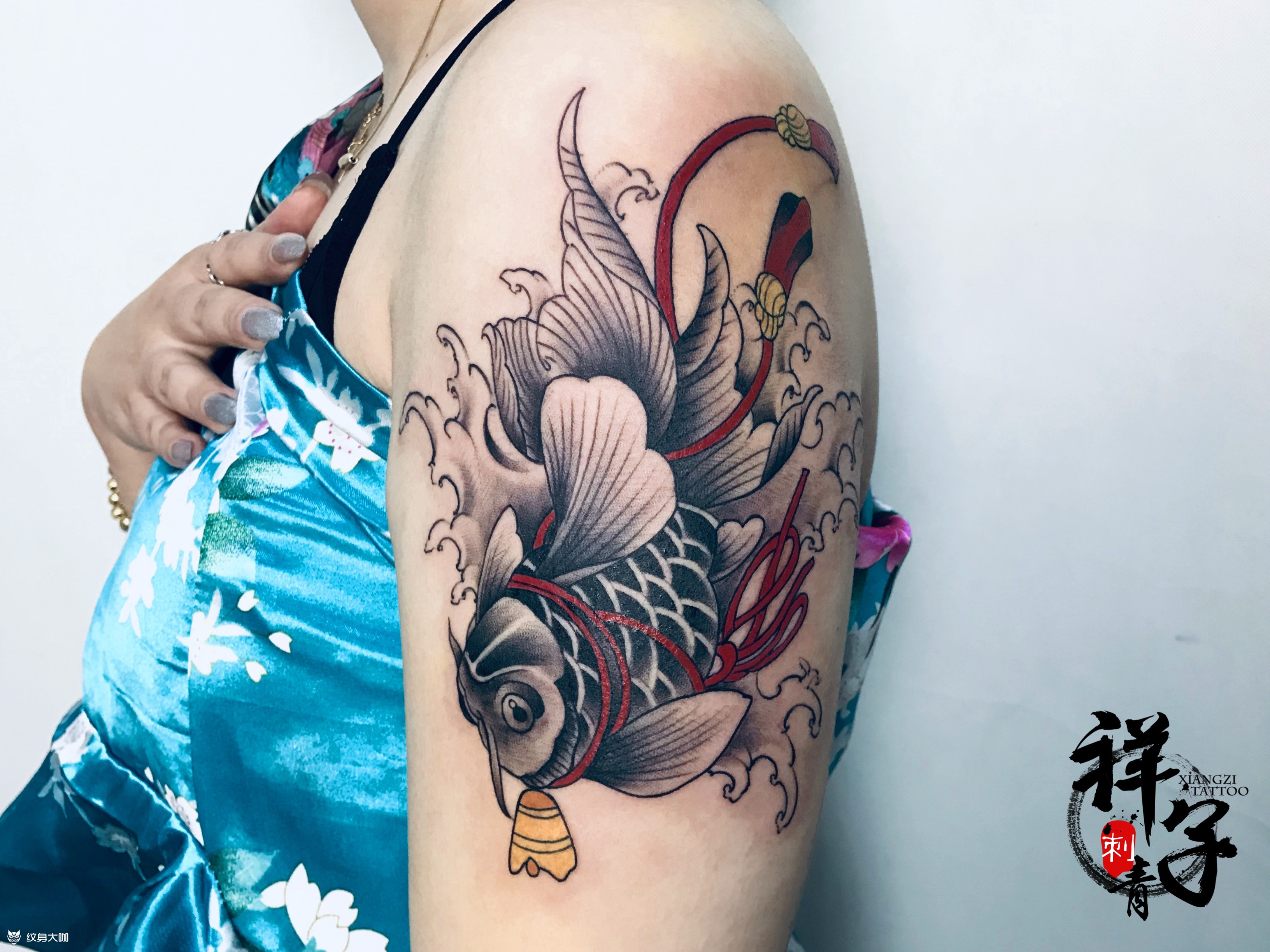 金鱼_纹身图案手稿图片_祥子的纹身作品集