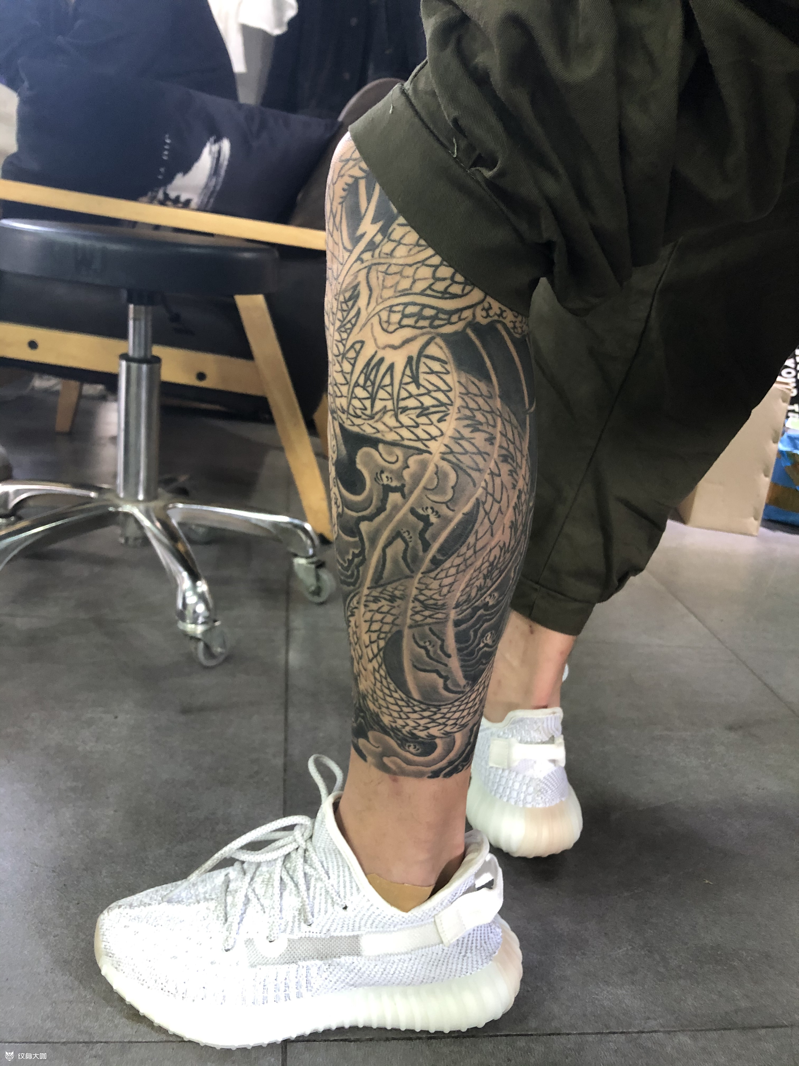 花腿小腿部分_纹身吧社区 - 纹身大咖