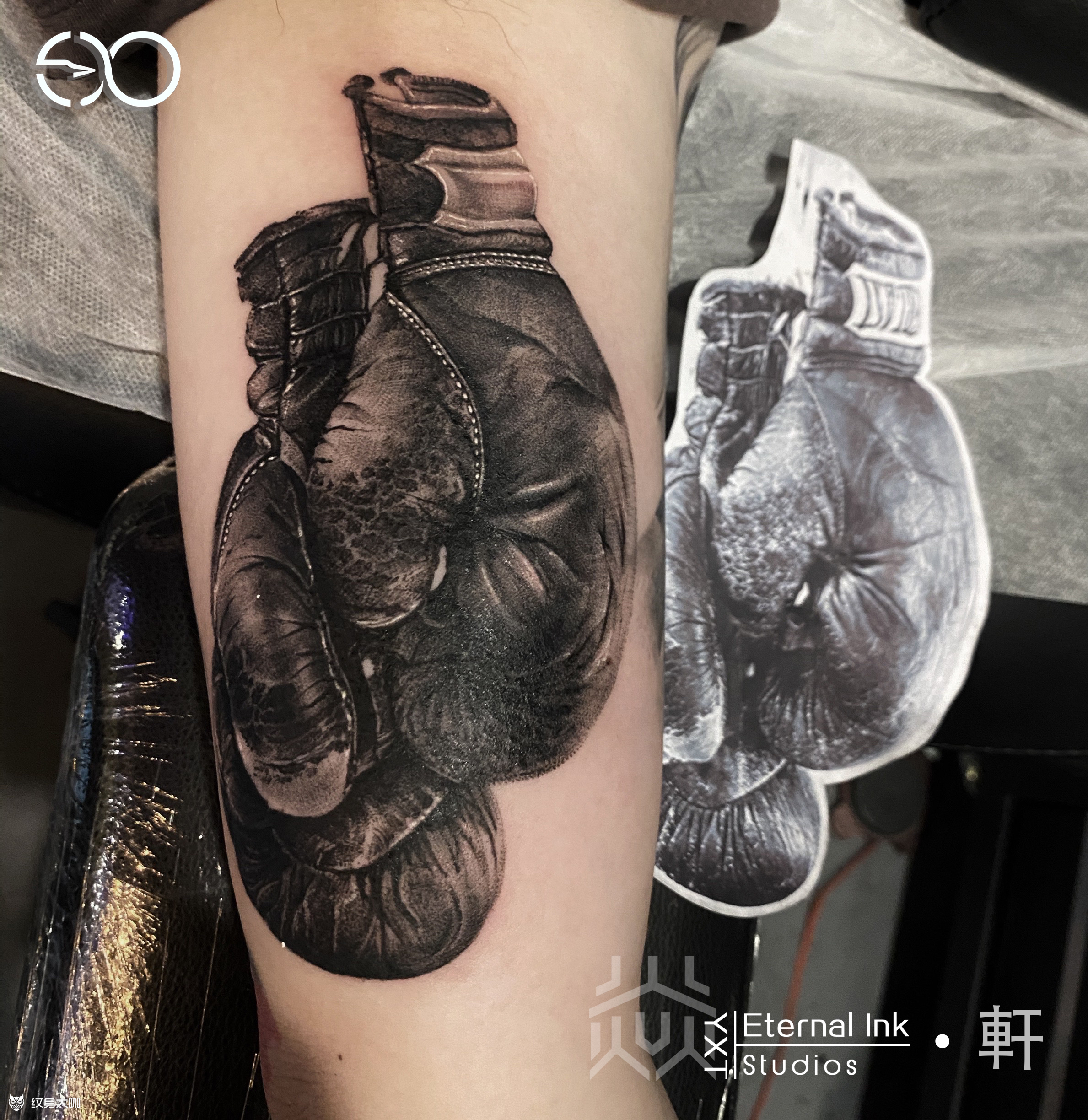 站在拳台就是勇敢者游戏_纹身图案手稿图片_子轩的纹身作品集