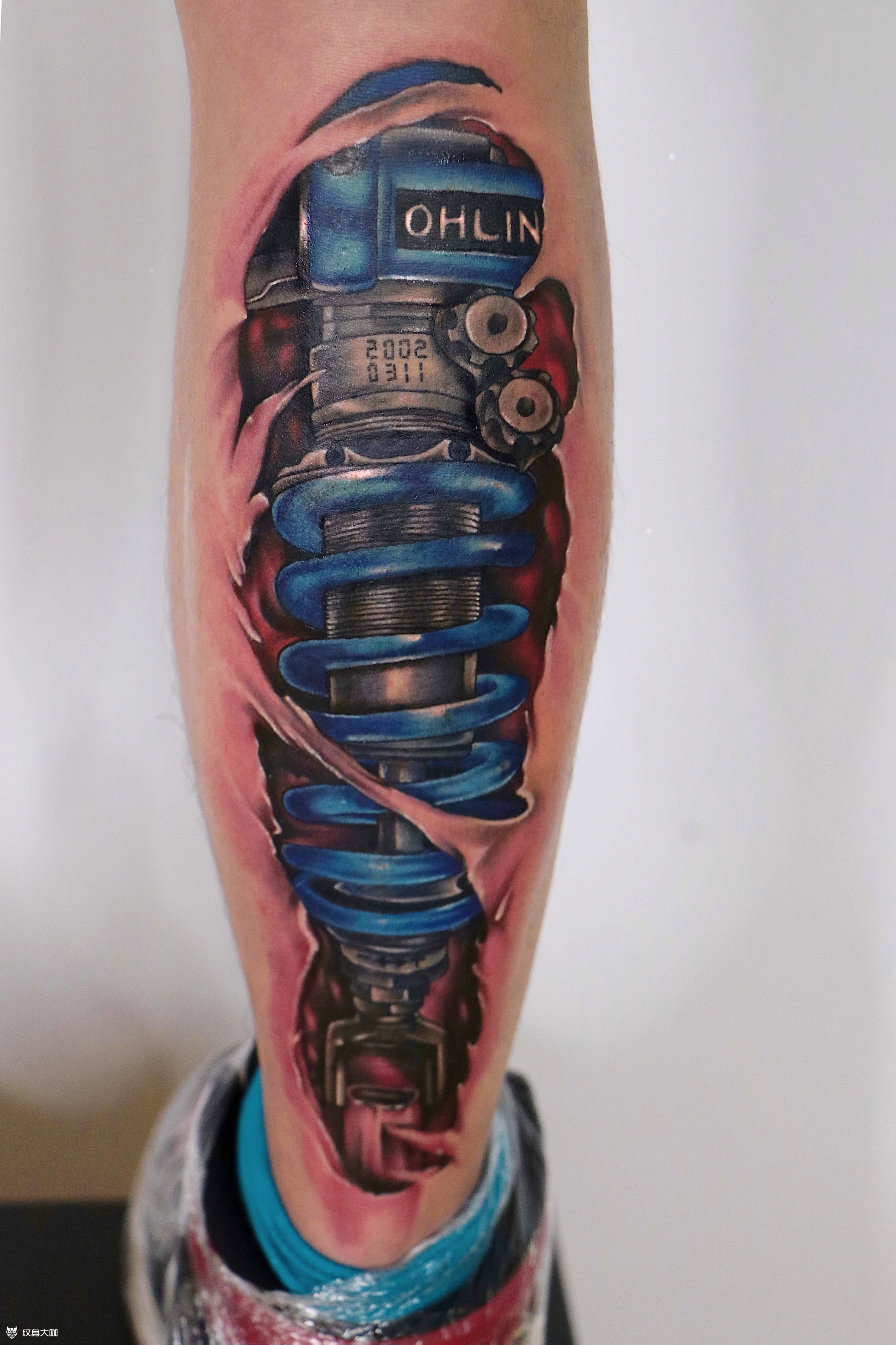 减震器_纹身图案手稿图片_胡军的纹身作品集