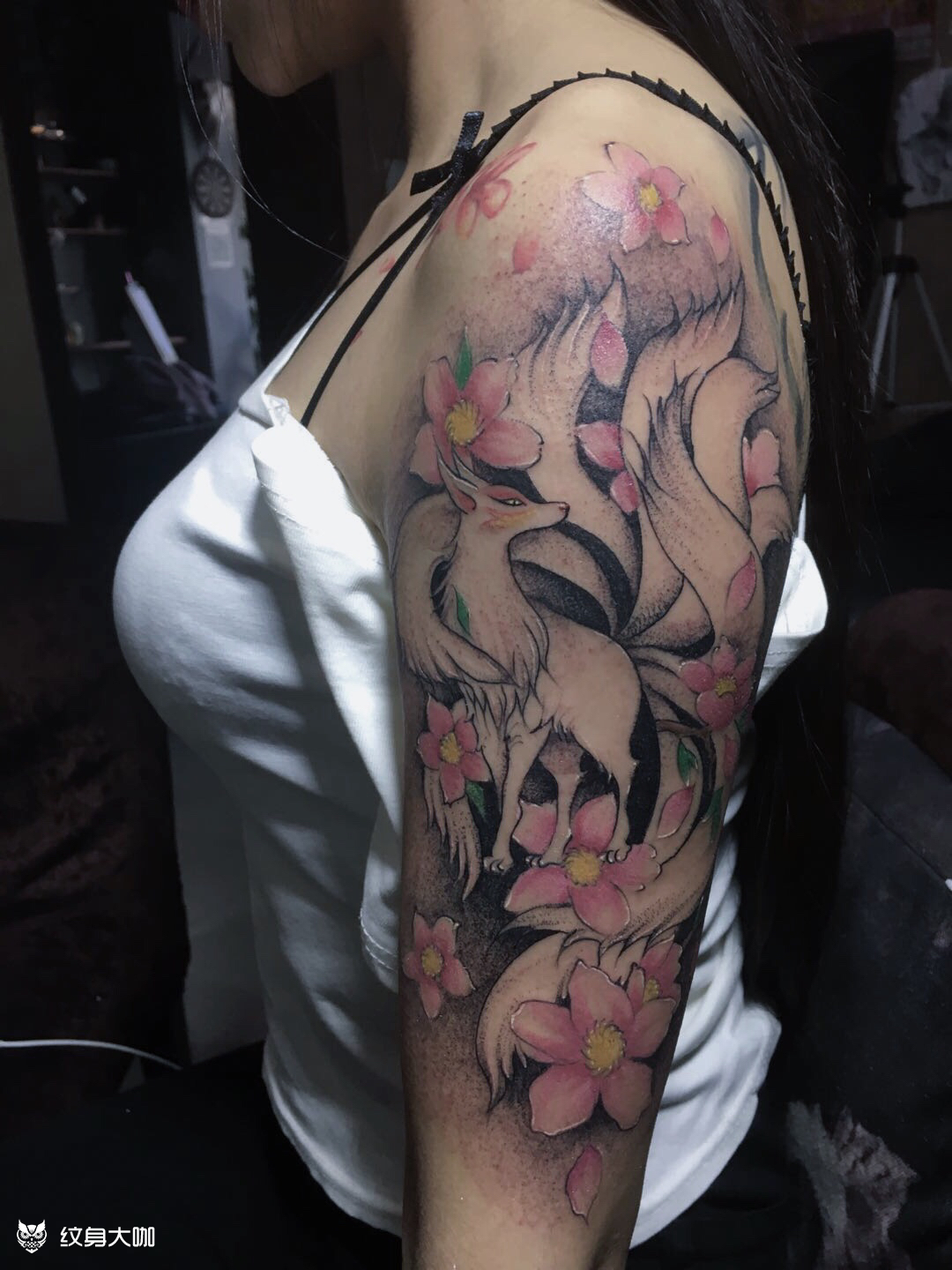 九尾狐_纹身图案手稿图片_阿修罗的纹身作品集