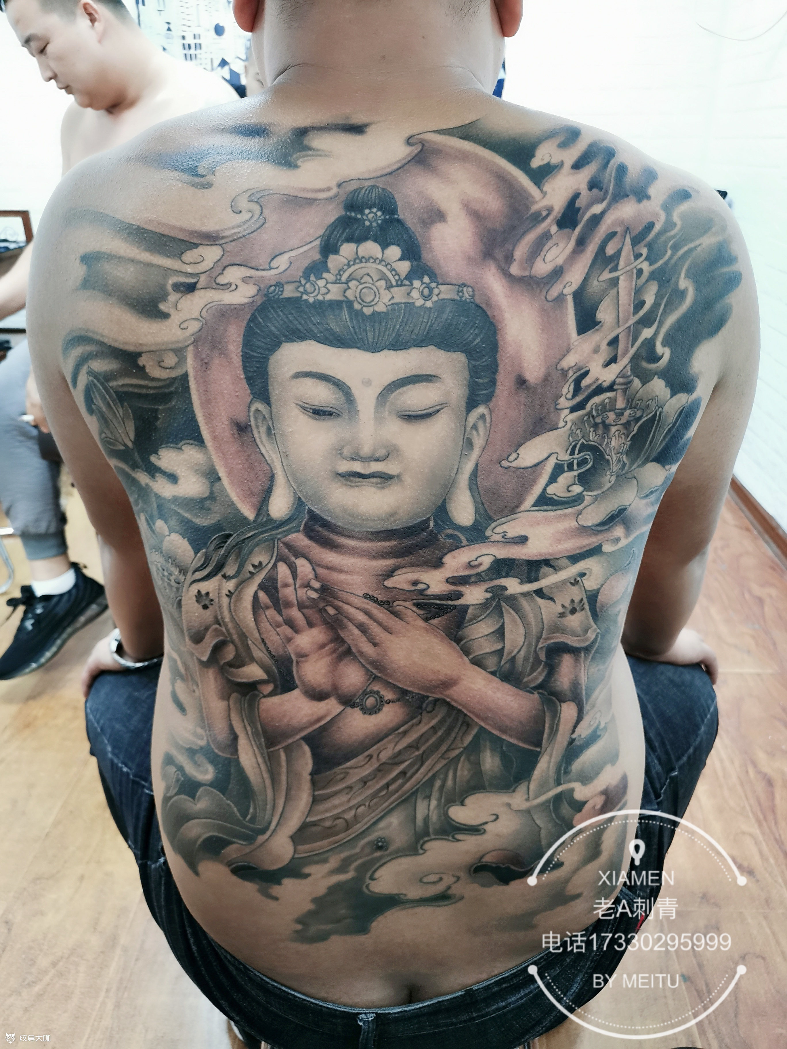 虚空藏菩萨_纹身图案手稿图片_郭瑞的纹身作品集