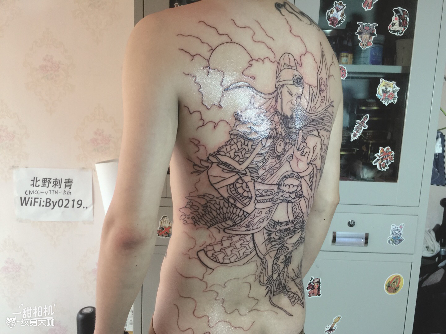 关公踏龙_纹身图案手稿图片_北野雕的纹身作品集