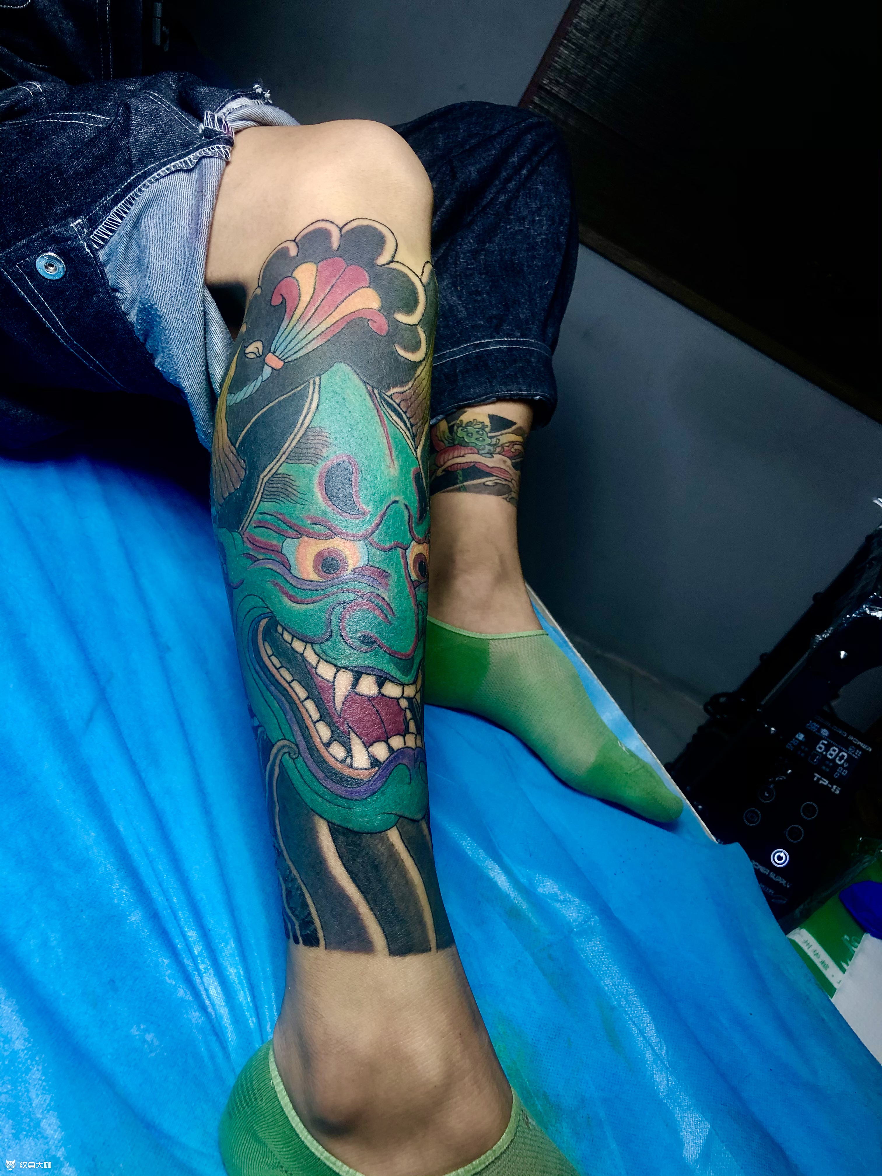 老传统包小腿_纹身图案手稿图片_v5崔的纹身作品集