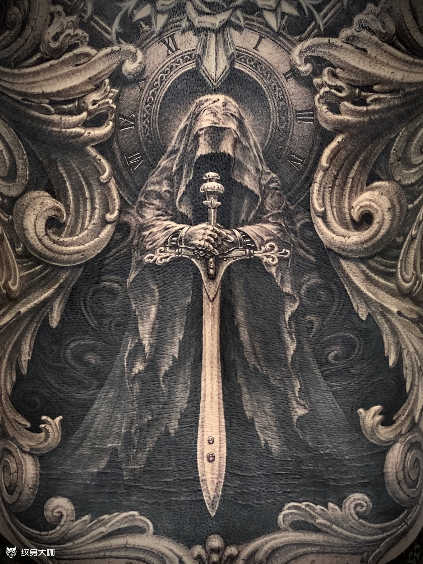  守护-最后的审判>_纹身图案手稿图片_岳恒的纹身作品集