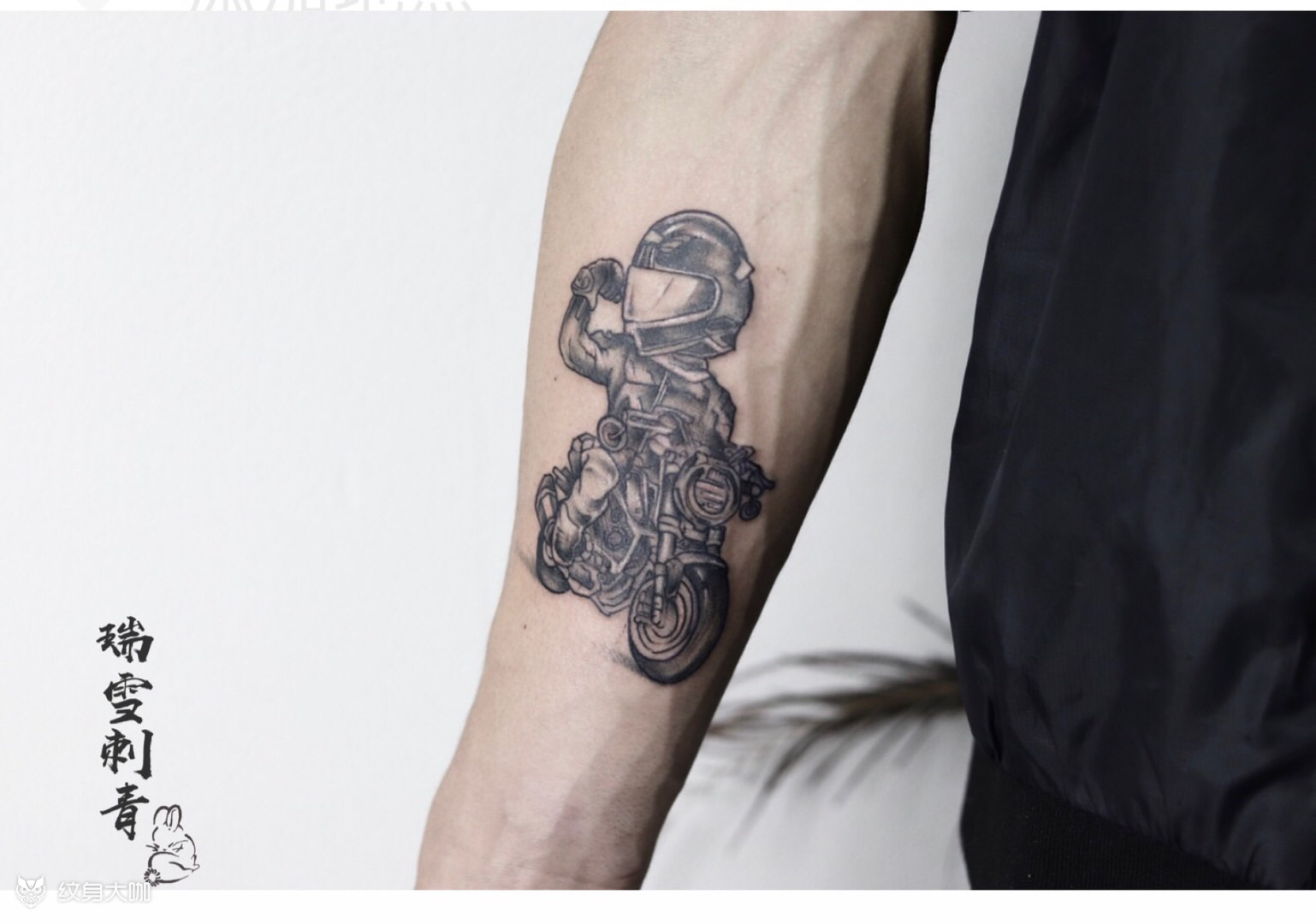 摩托爱好者纹身图案图片