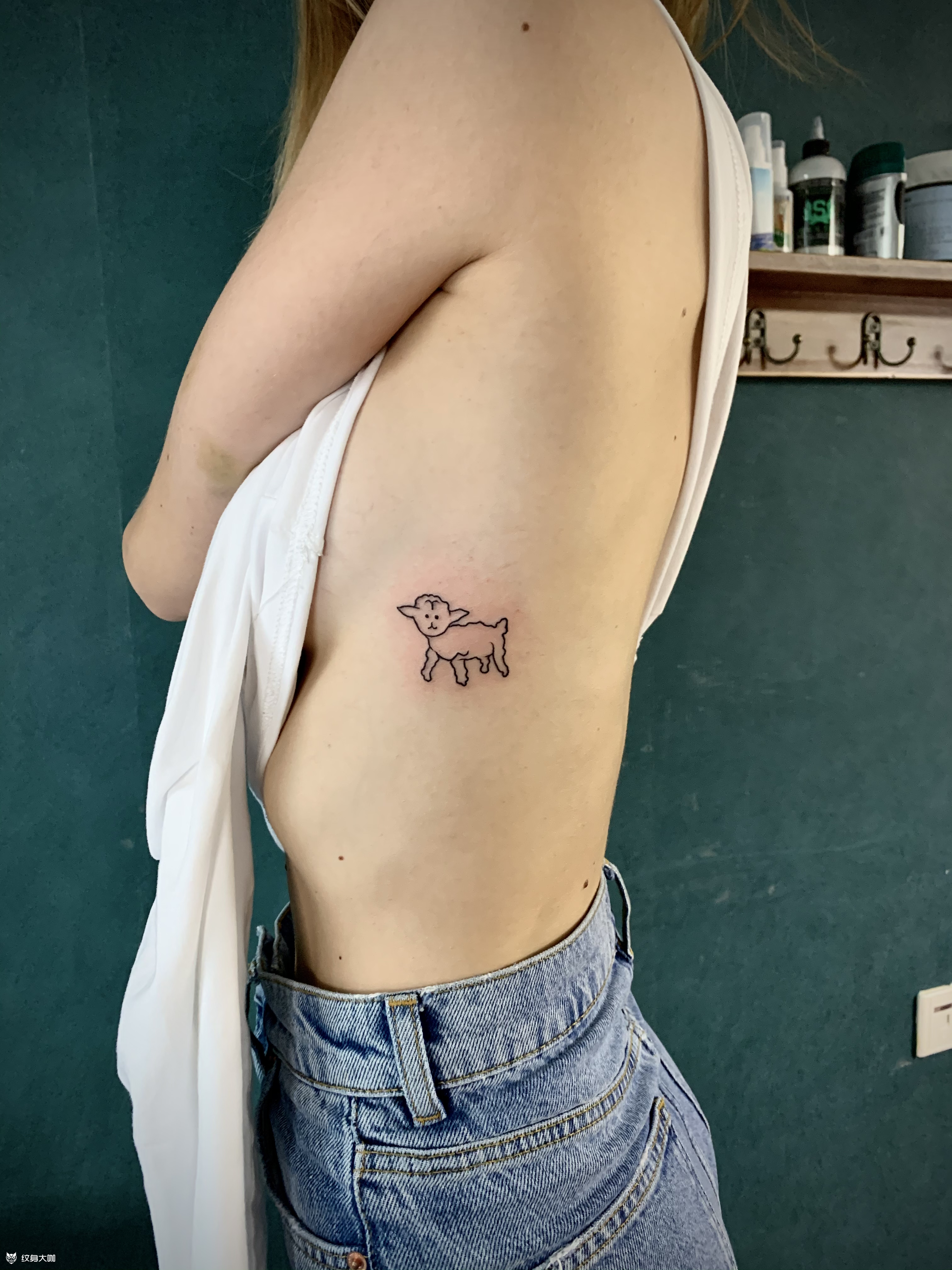小羊简笔画_纹身图案手稿图片_陈传杰的纹身作品集