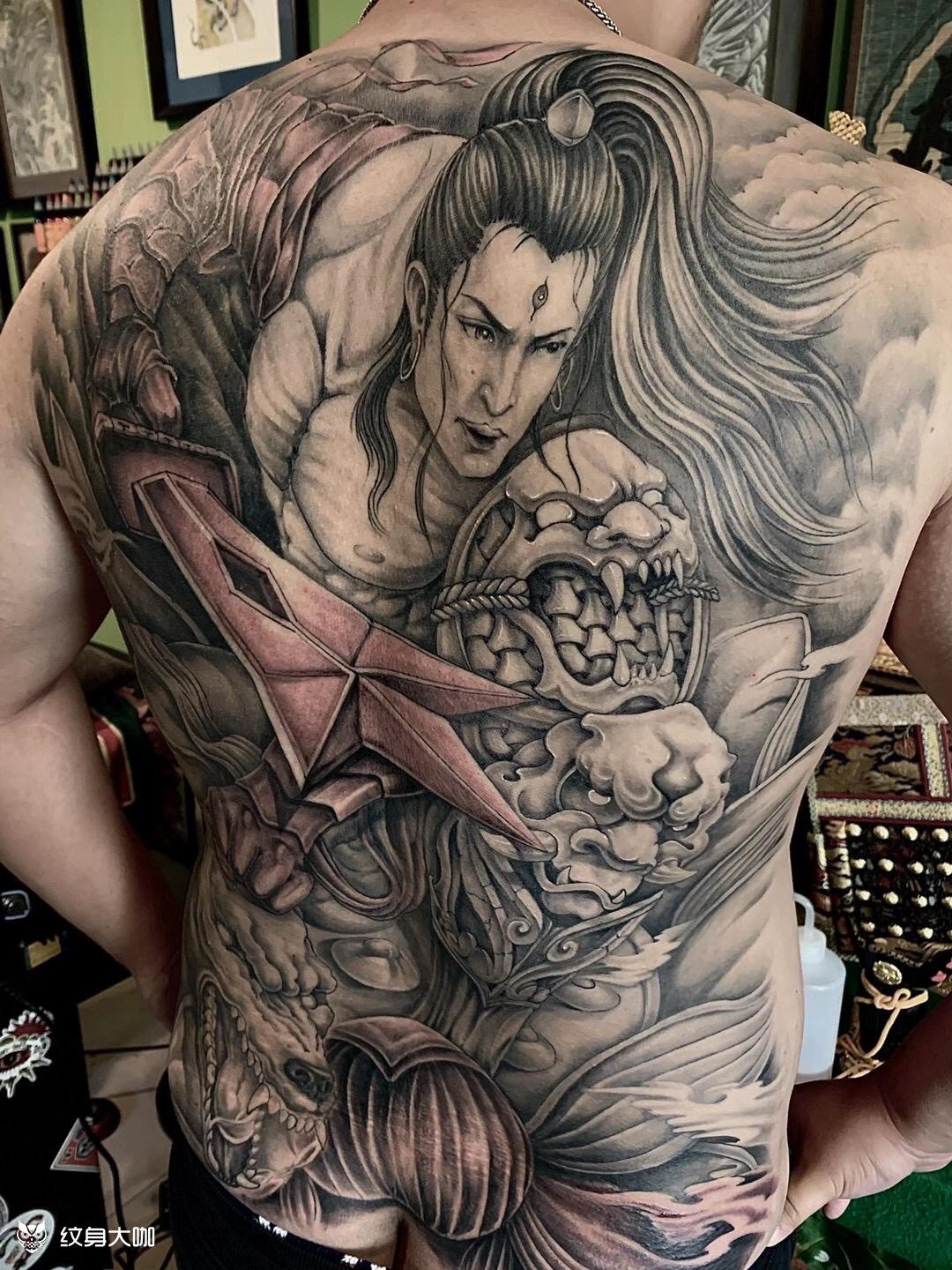 杨戬_纹身图案手稿图片_常州-金坛雕墨的纹身作品集