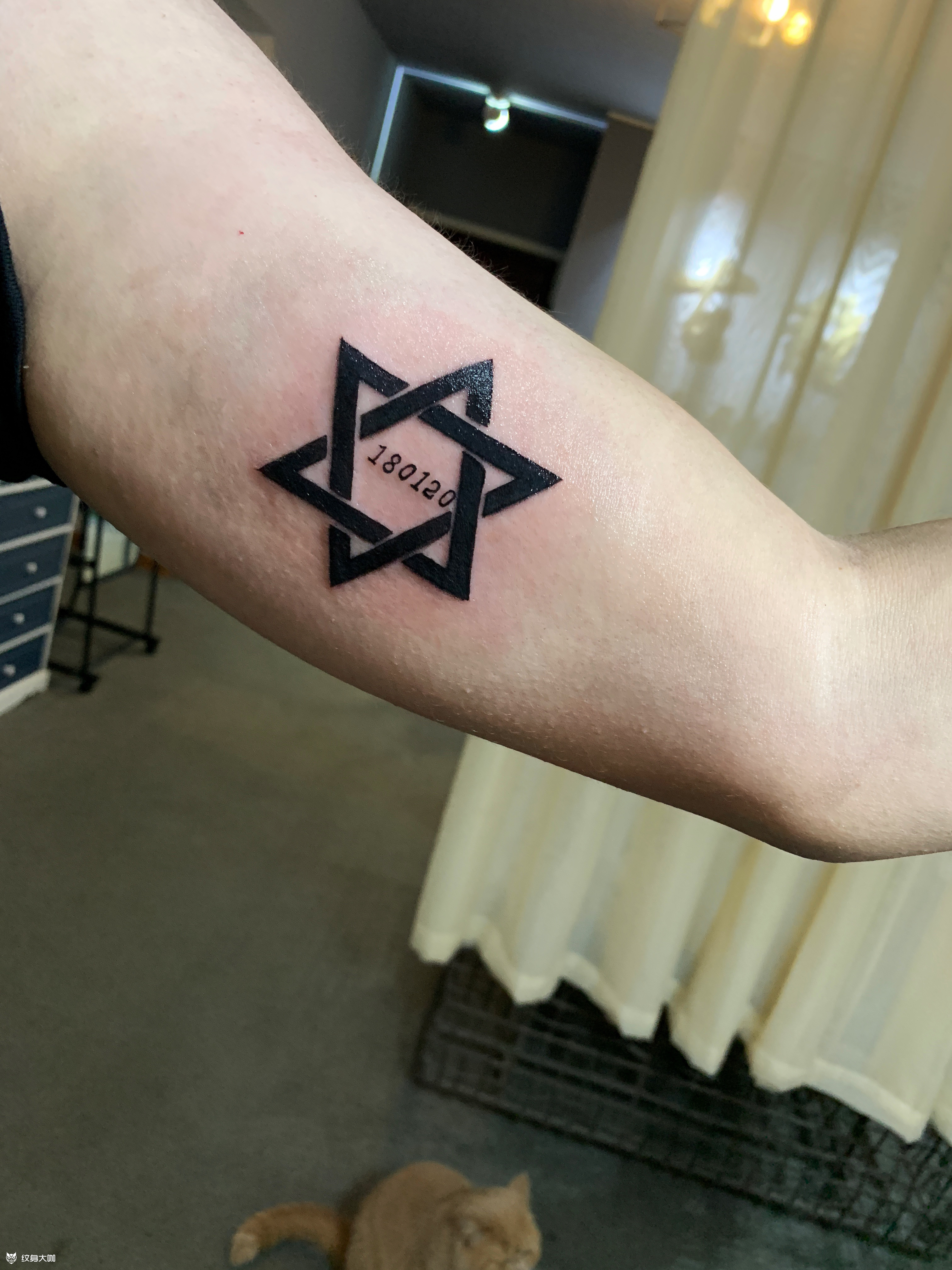 六芒星_纹身图案手稿图片_小九的纹身作品集