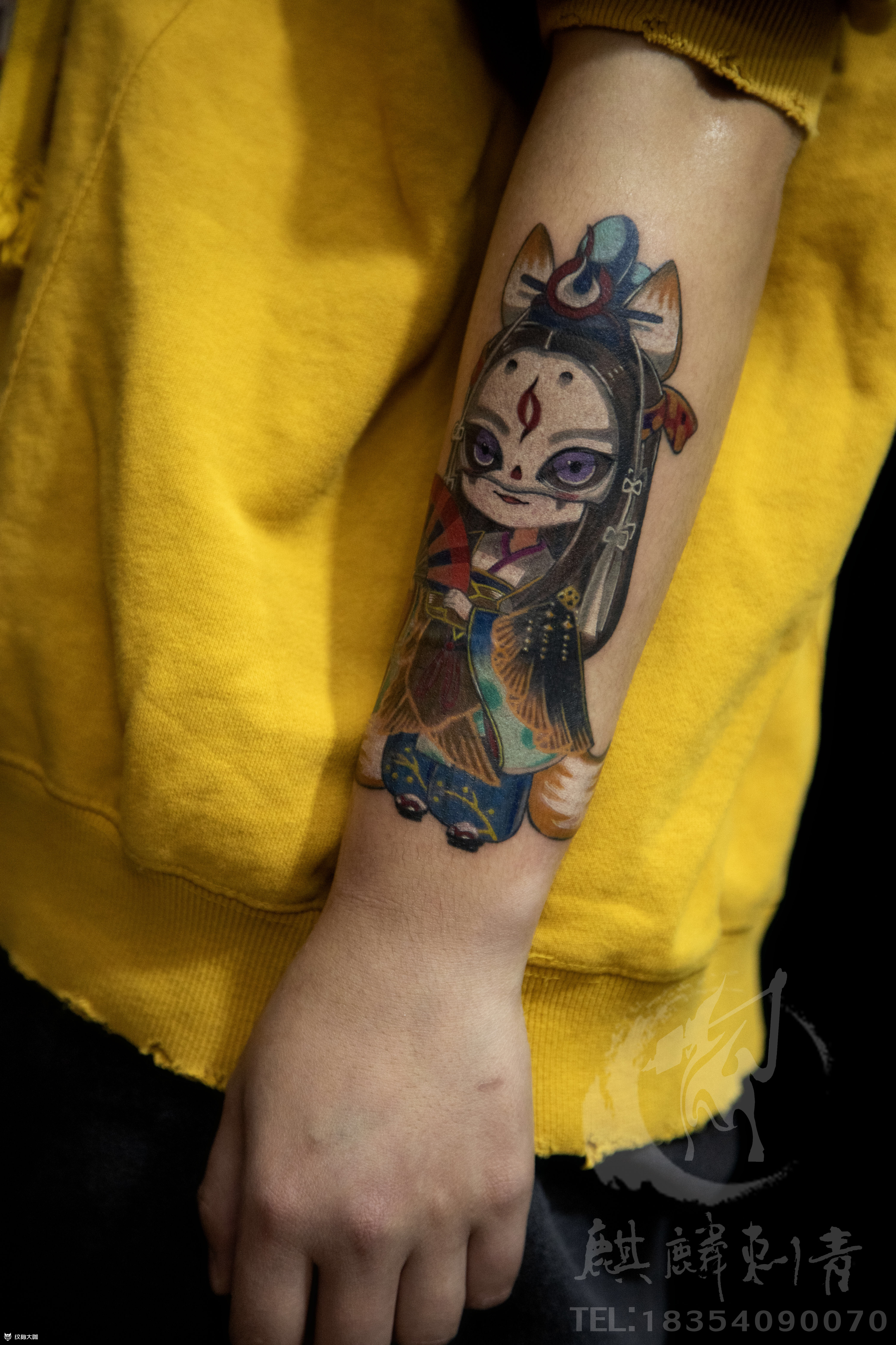 卡通版玉藻前_纹身图案手稿图片_于祥林的纹身作品集