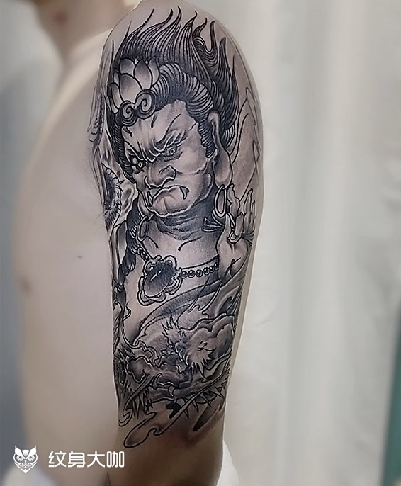 不动明王_纹身图案手稿图片__择山的纹身作品集