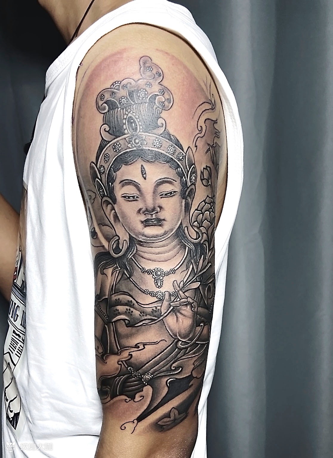 观音_纹身图案手稿图片__择山的纹身作品集
