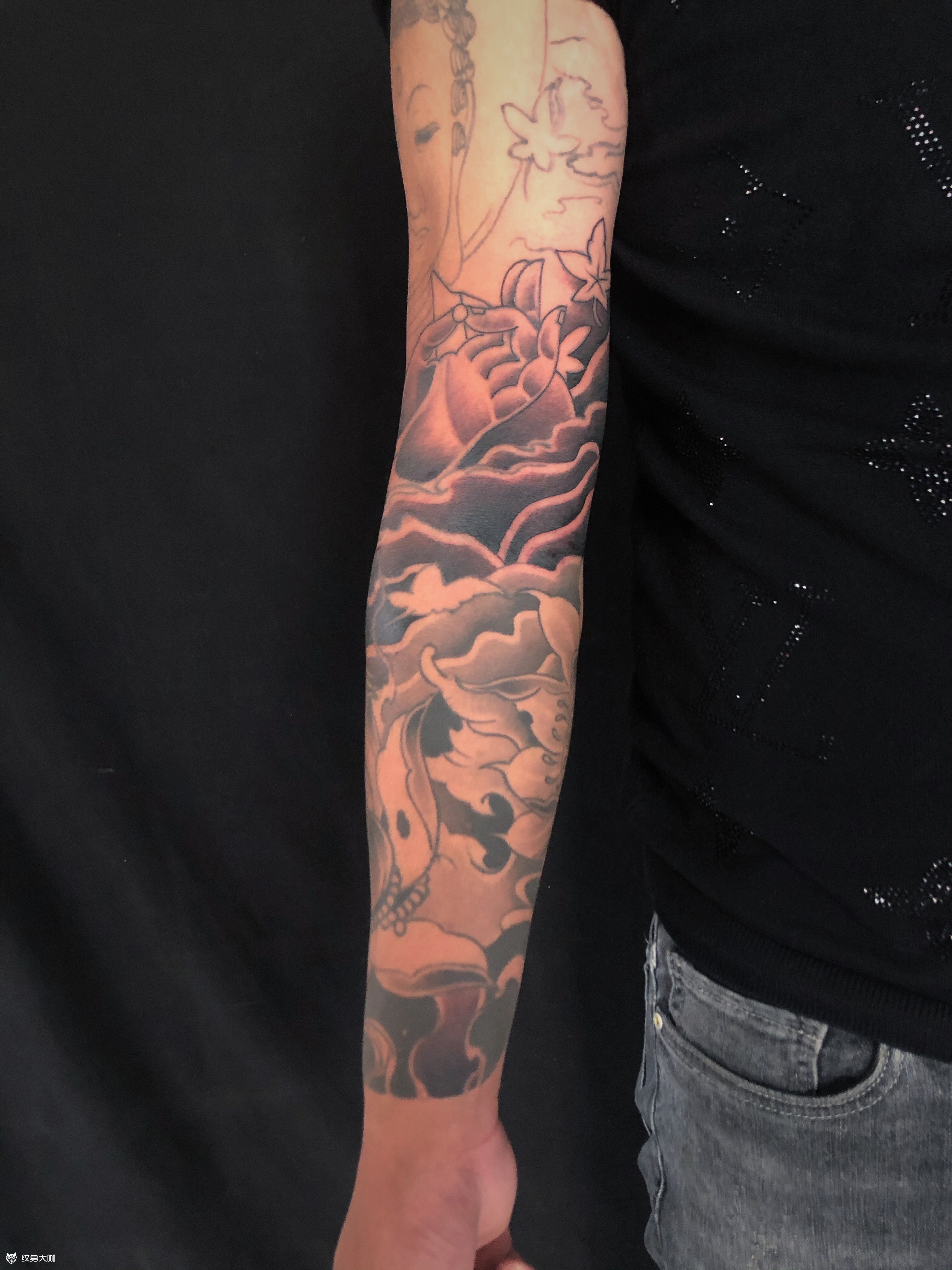 鲤鱼好久没有纹这种类型的花臂_纹身吧社区 - 纹身大咖