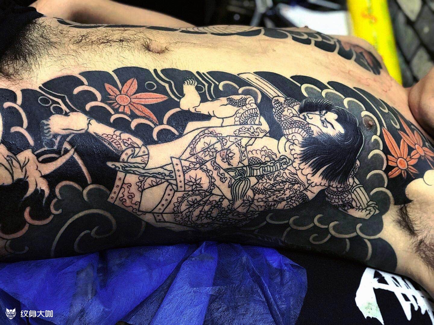 九纹龙_纹身图案手稿图片_吴建的纹身作品集