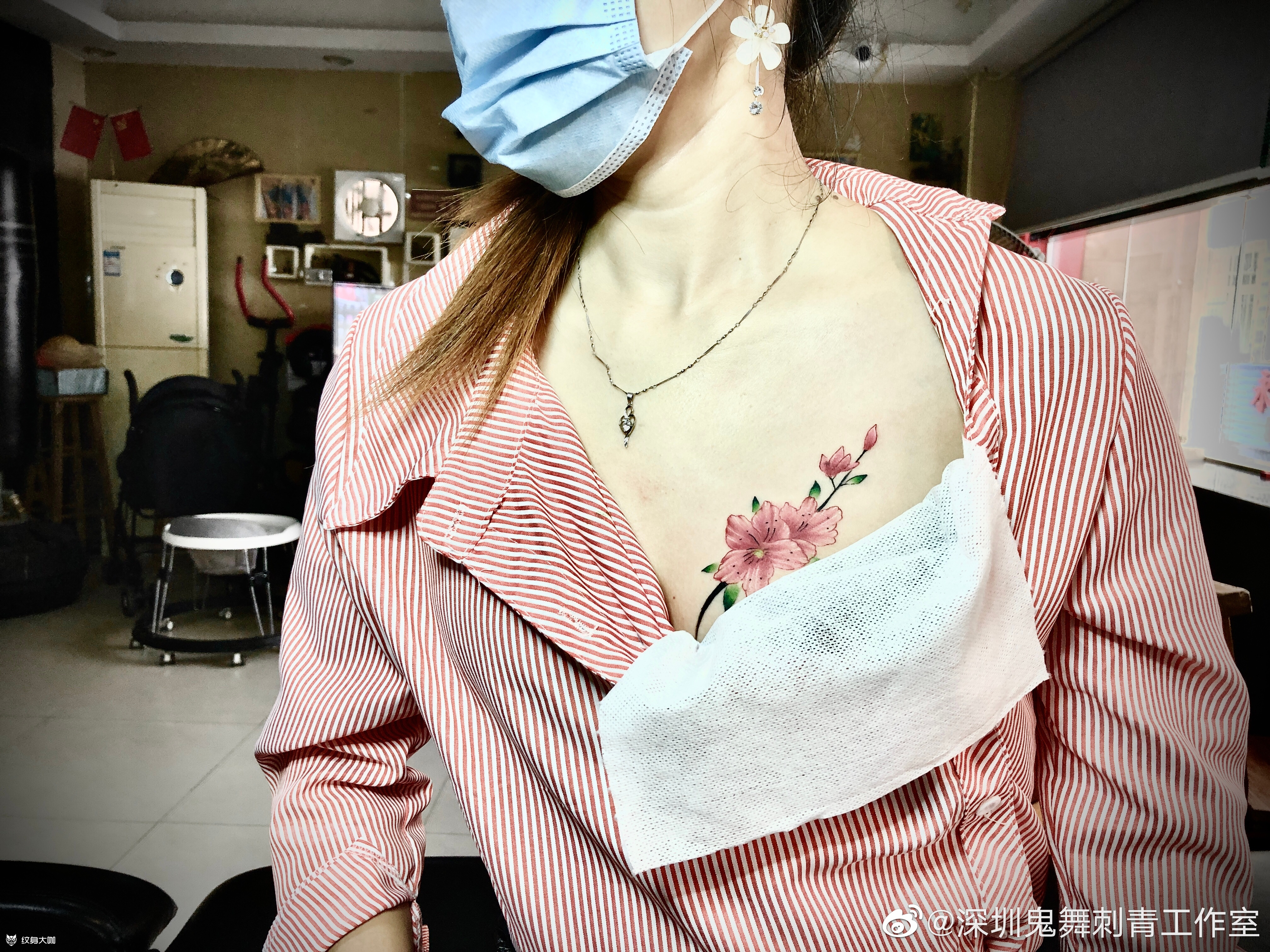 樱花_纹身图案手稿图片_老鬼的纹身作品集