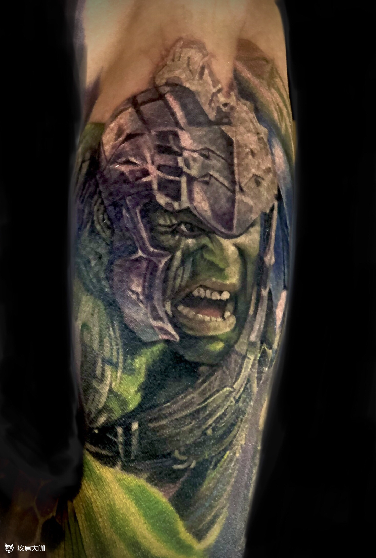 绿巨人未完成_纹身图案手稿图片_王照的纹身作品集