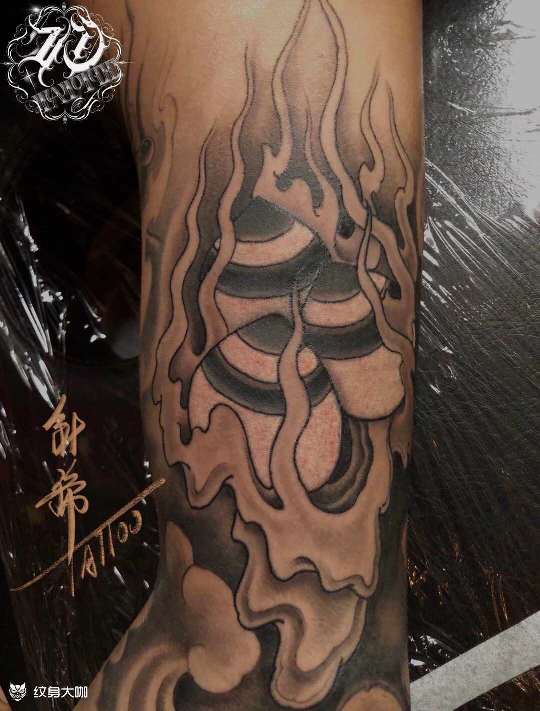 摩尼宝珠_纹身图案手稿图片_陈威的纹身作品集