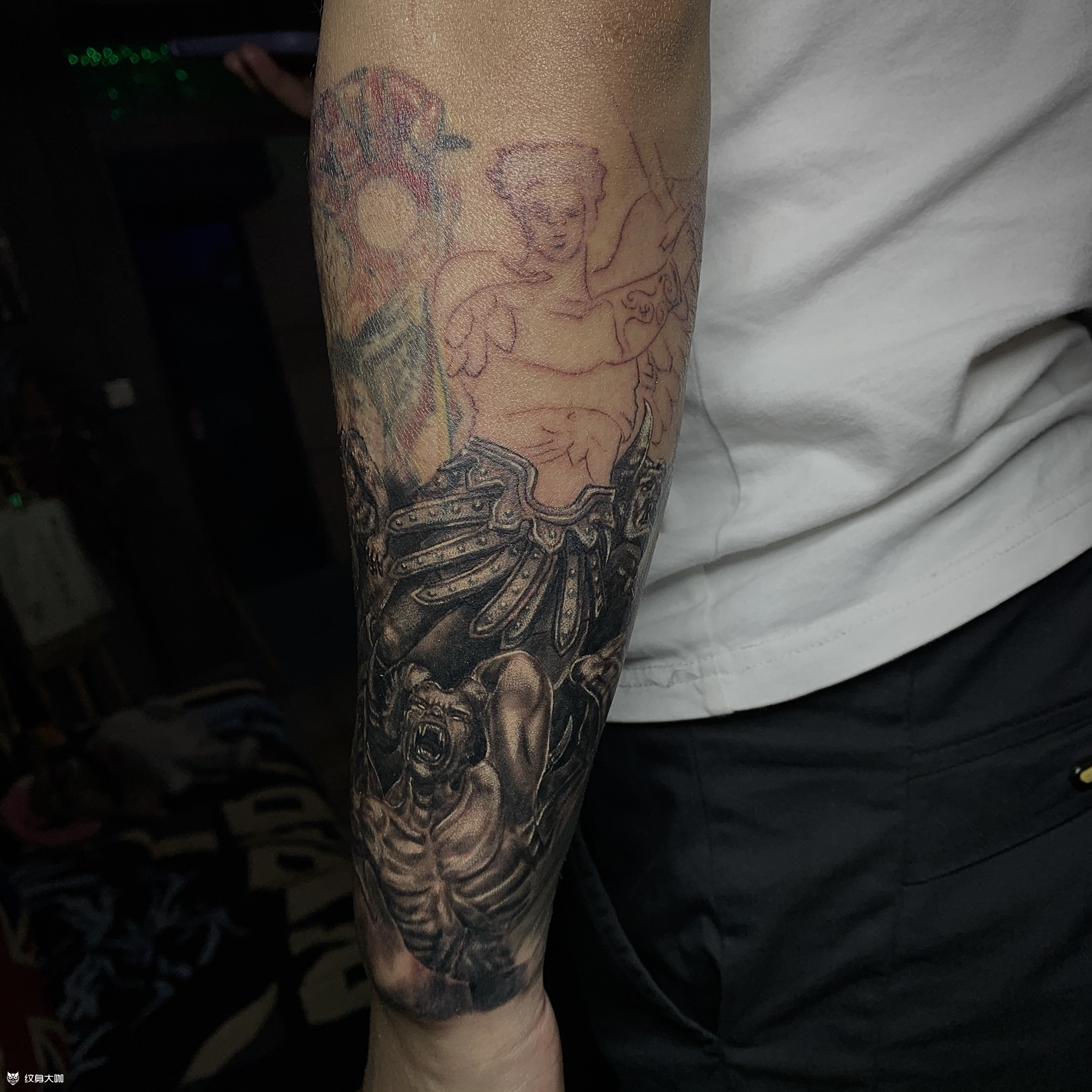 天使恶魔_纹身图案手稿图片_舒克的纹身作品集